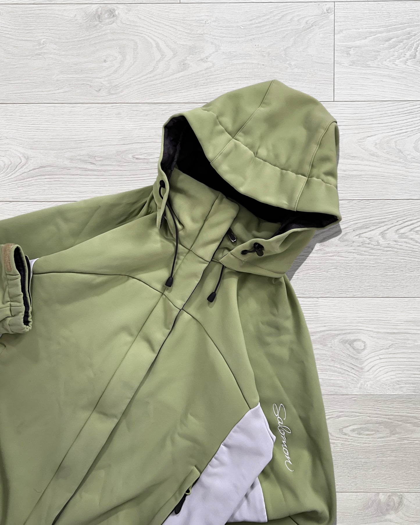 Salomon 00s Green Technical Fleece Lined Clima-Pro Softshell - Size S