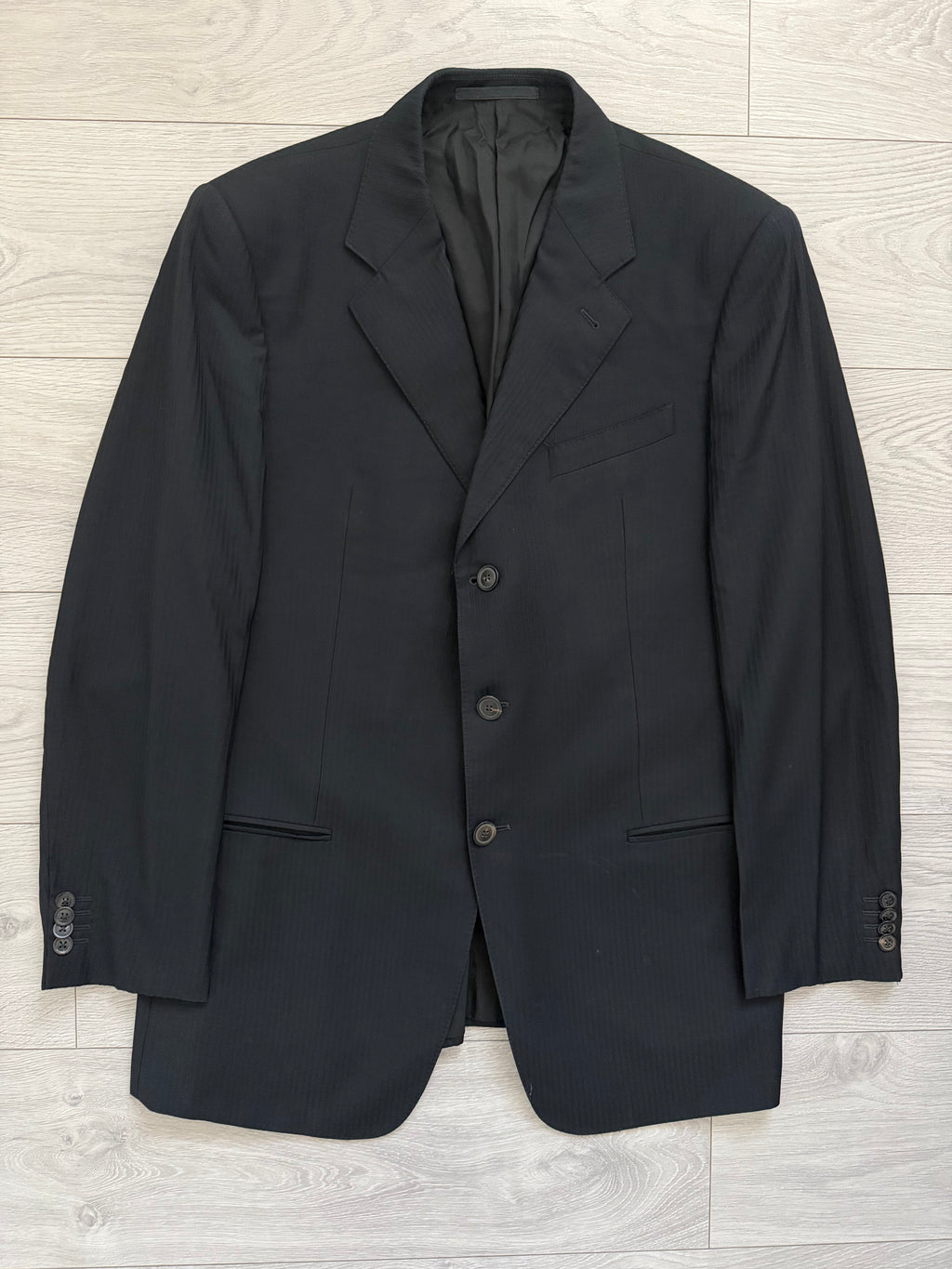 Armani 1990s Pleated Wool Suit  - Size L Jacket / 34" Waist