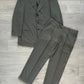Armani 1990s Pleated Grey Wool Relaxed Suit - L Jacket / 36" Waist