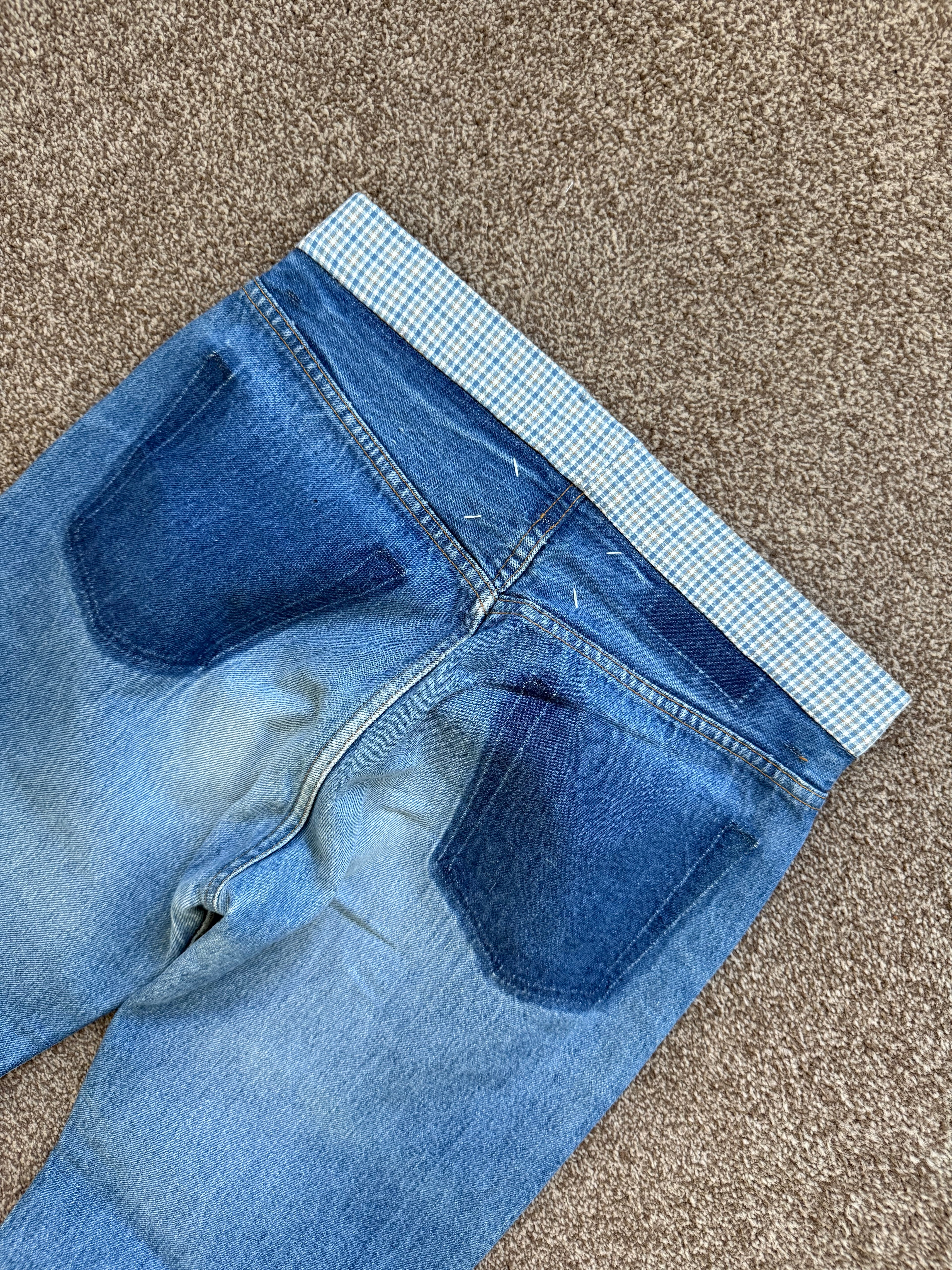 Maison Martin Margiela Artisanal Line (0)(10) AW2004 Re-Worked Denim Jeans - Size 30" Waist