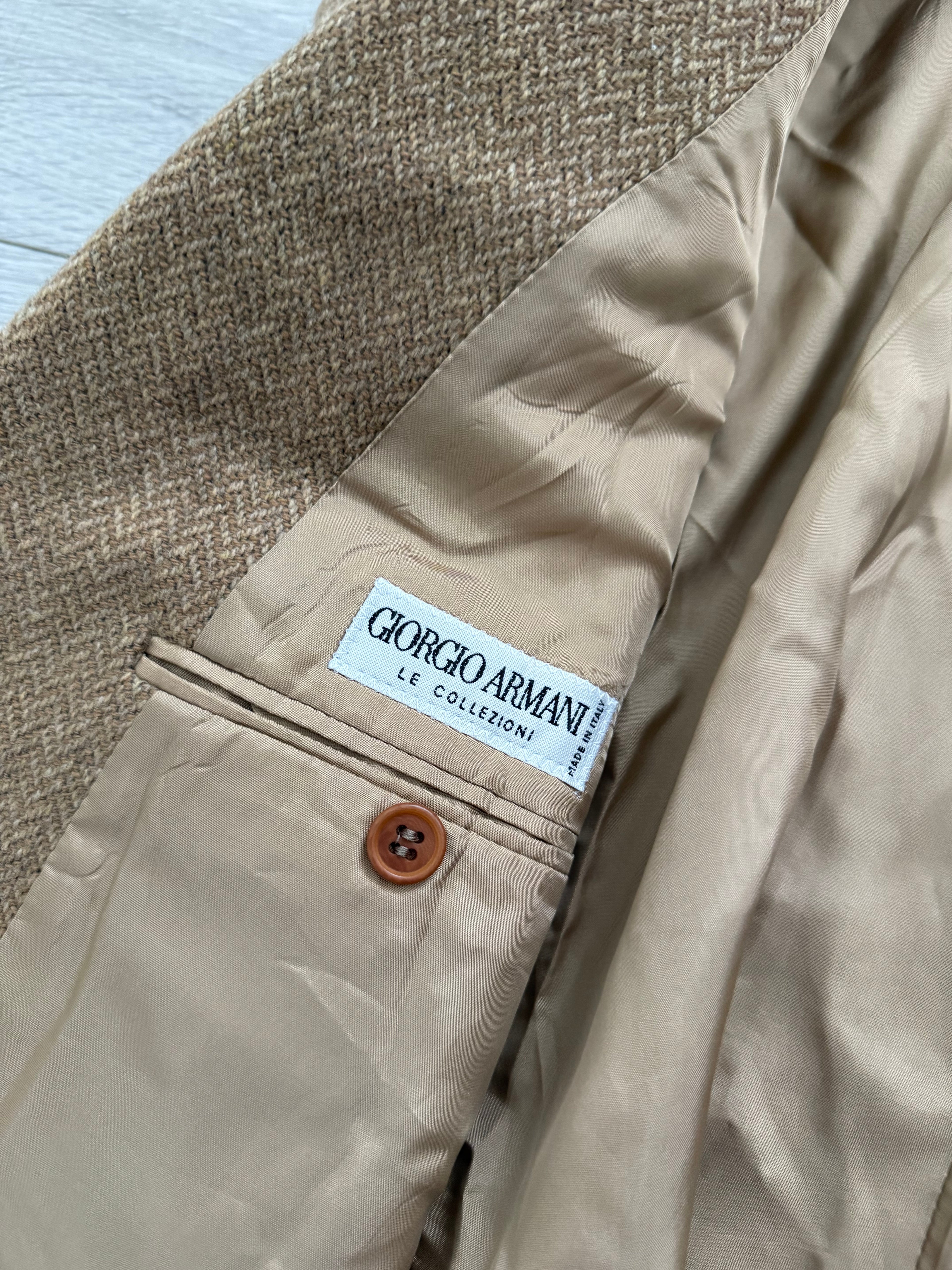 Giorgio Armani 1980s Wool Cashmere 3B Sports Jacket Blazer - Size M