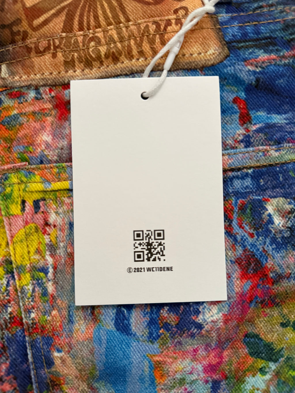 WC11Dene Trompe L'oeil Paint Splatter Jeans - Size L