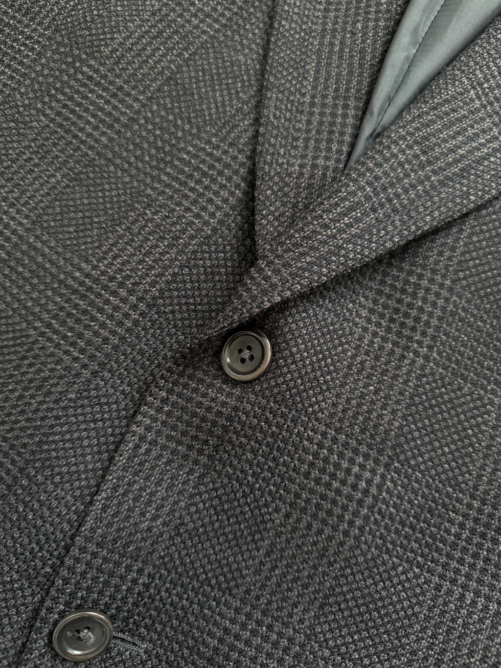 Armani 1990s 2B Grey Wool Check Sport Jacket Blazer - Size XXL