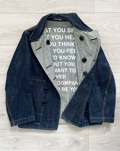 Junya Watanabe SS2002 Poem Denim Jacket - Size M