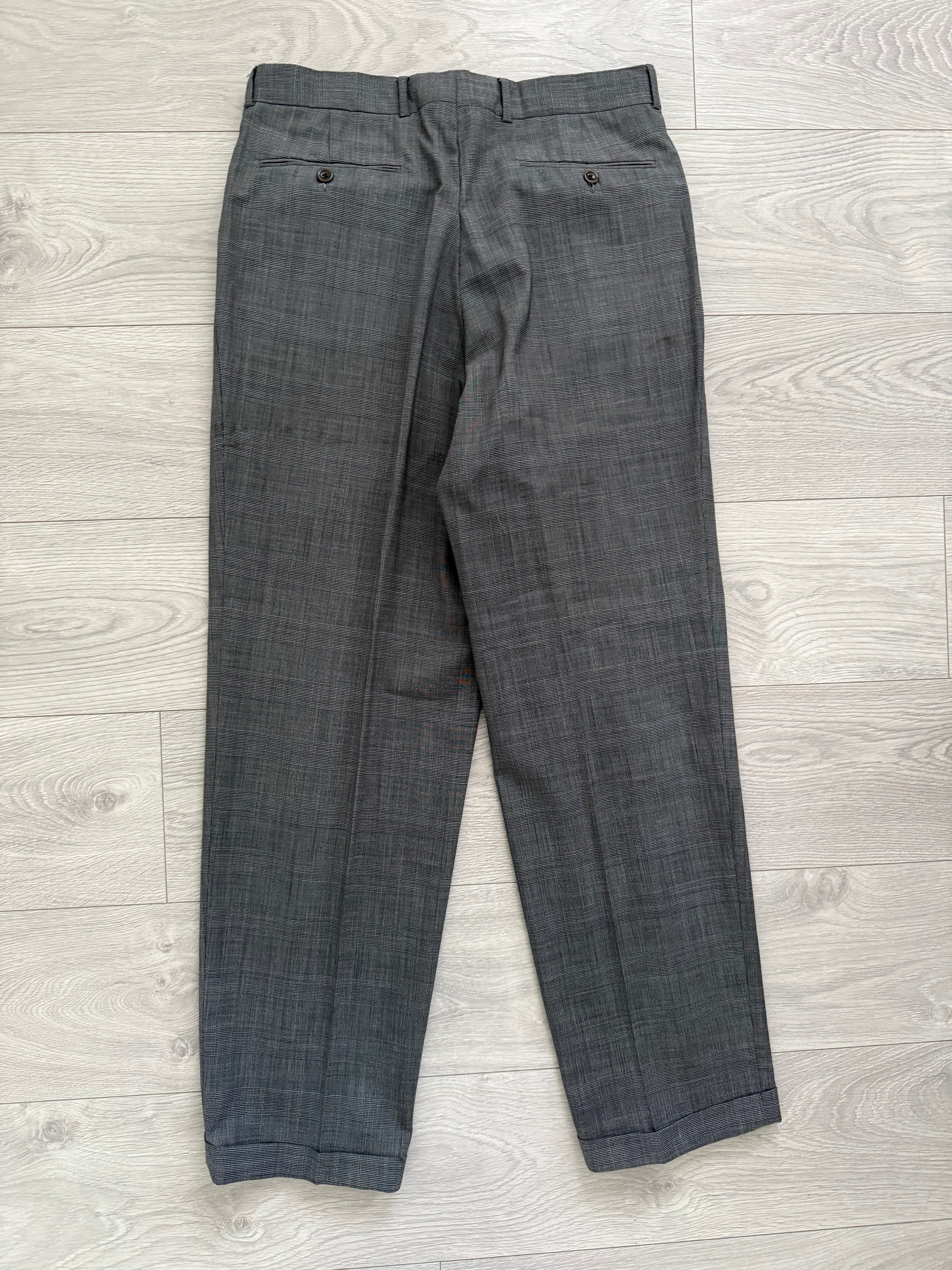 Hugo Boss 1980s 'Poseidon' 3B Pleated Wool Grey Suit - Size L Jacket / 34" Waist