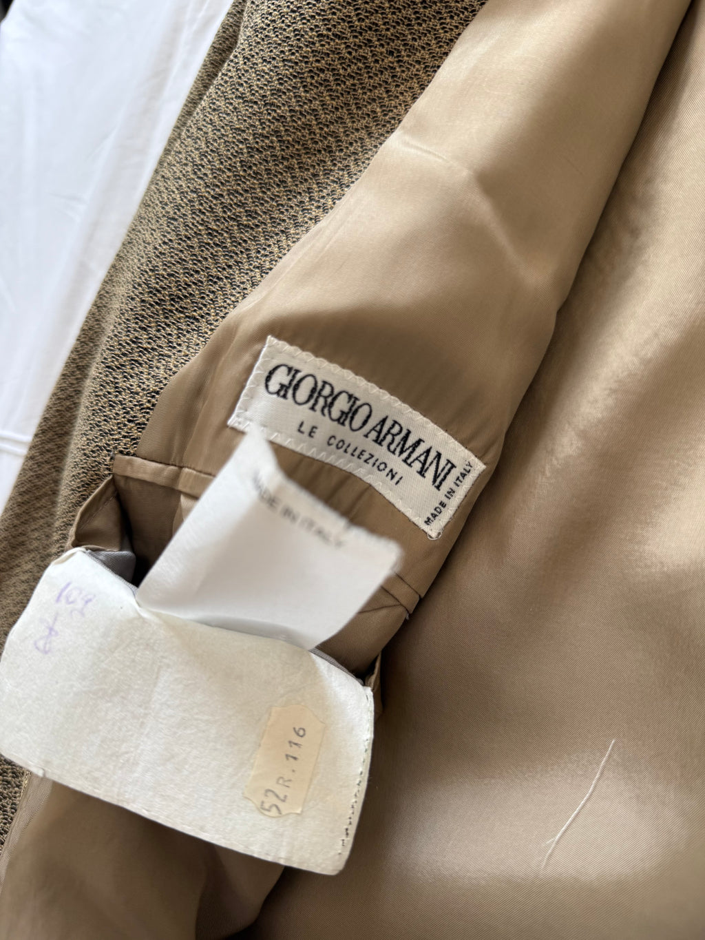 Giorgio Armani 1980s 3B Textured Wool Nylon Sport Jacket Blazer  - Size XL