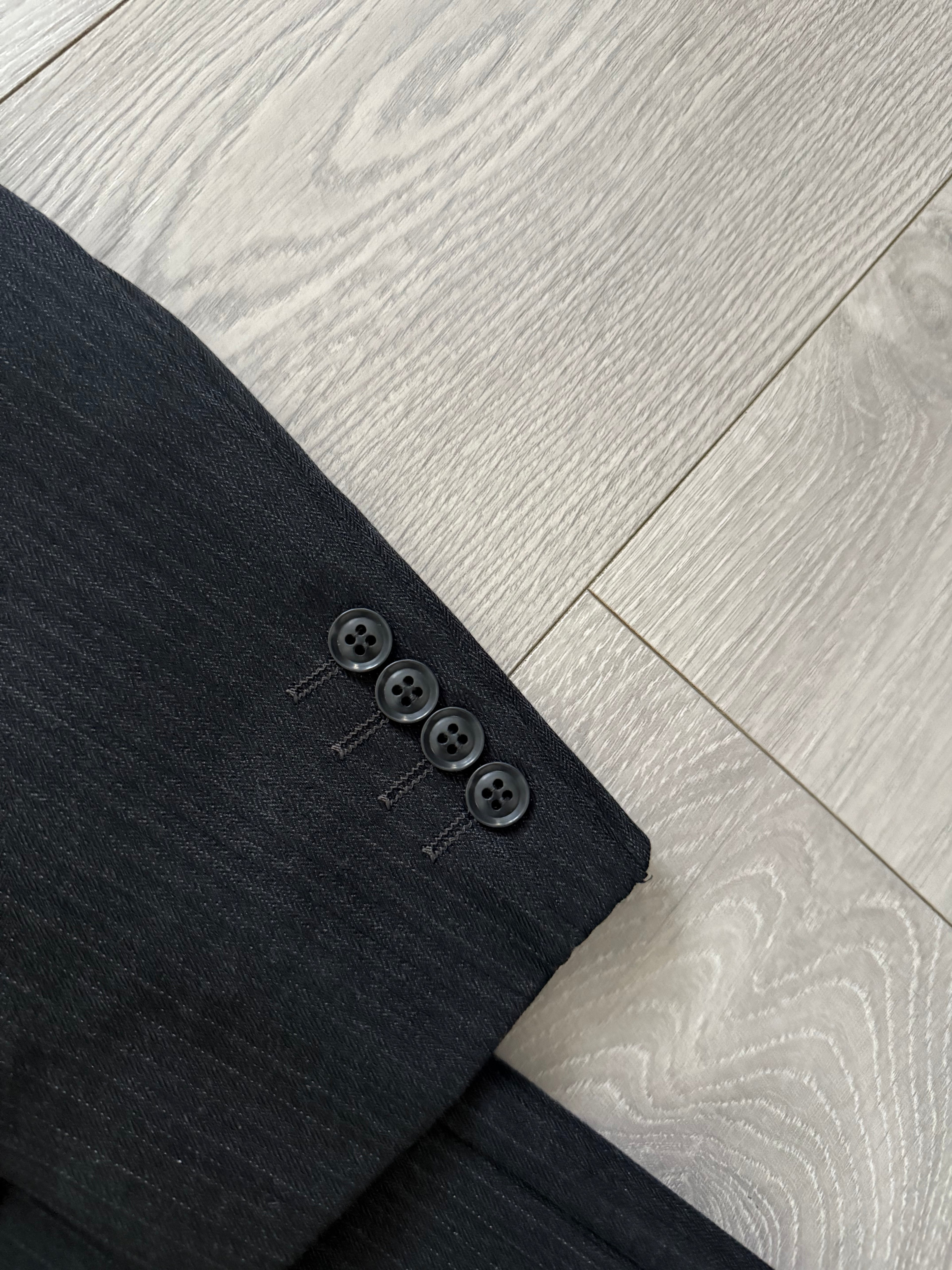 Yves Saint Laurent 1990s Double Breasted Pleated Wool Suit - Size XL Jacket / 36" Waist