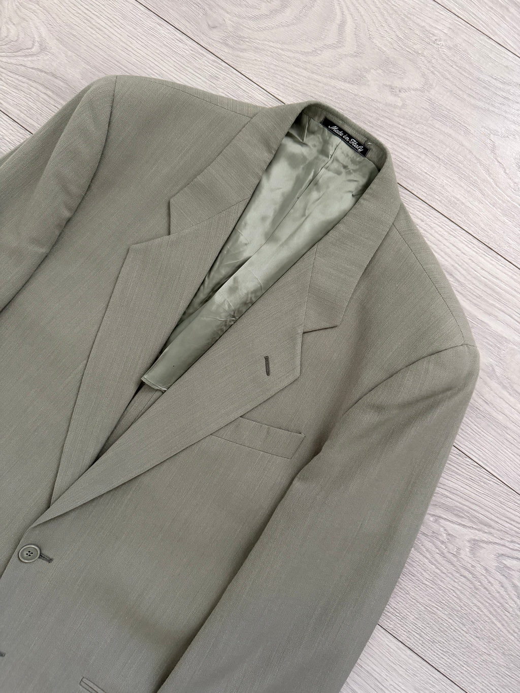Emporio Armani 1980s 2B Taupe Siege Double-Pleat Wool Suit  - Size M Jacket / 31" Waist