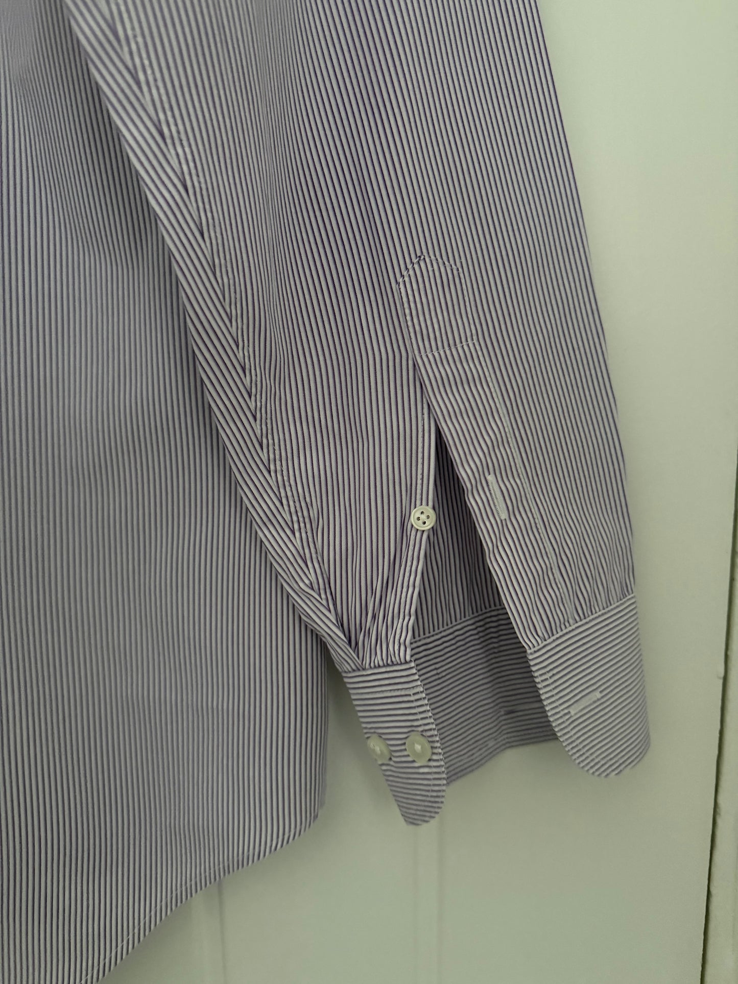 Armani 2004 Striped Snap Collar Shirt - Size M
