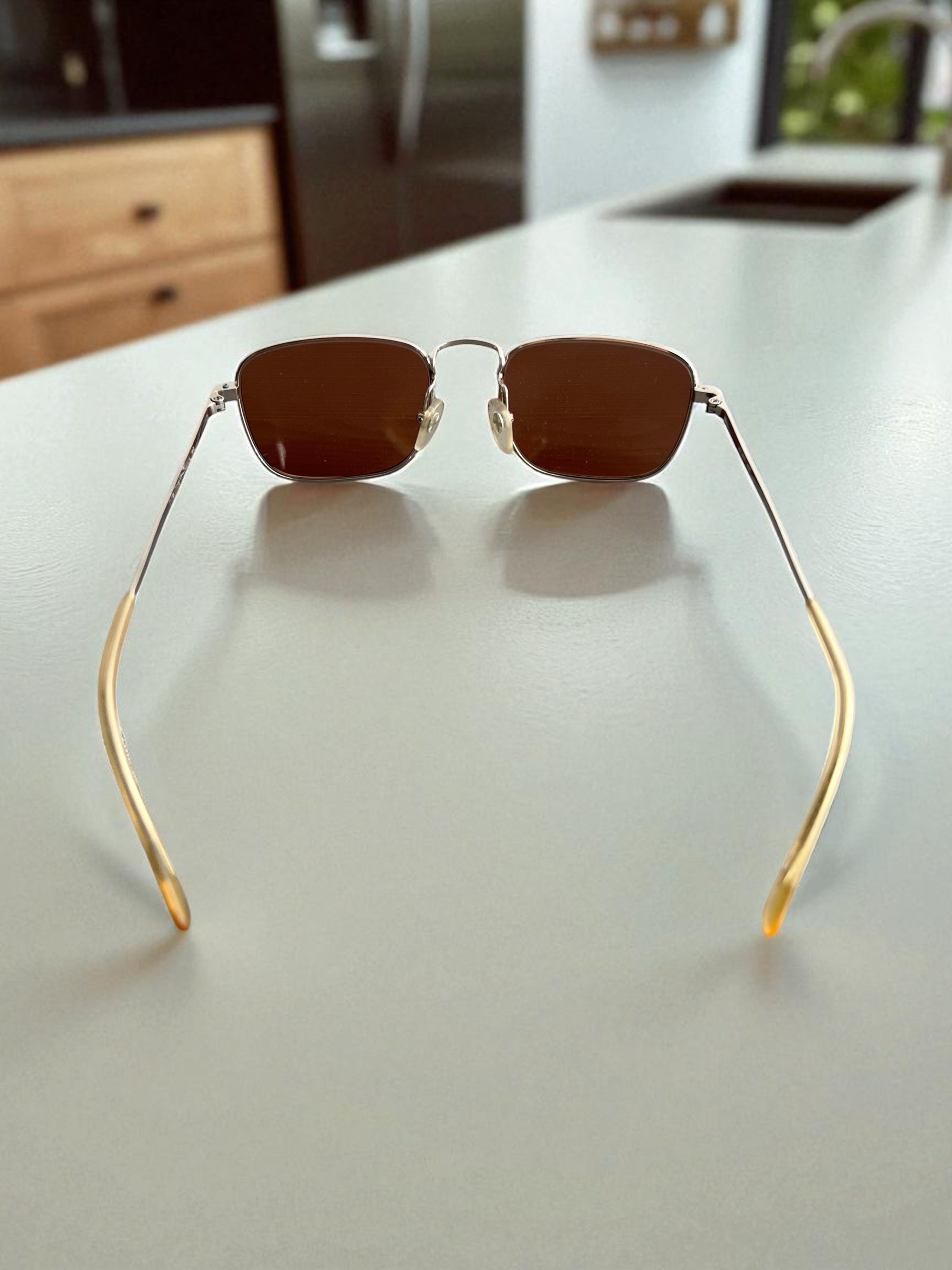 Helmut Lang 1999 Titanium Metal Sunglasses