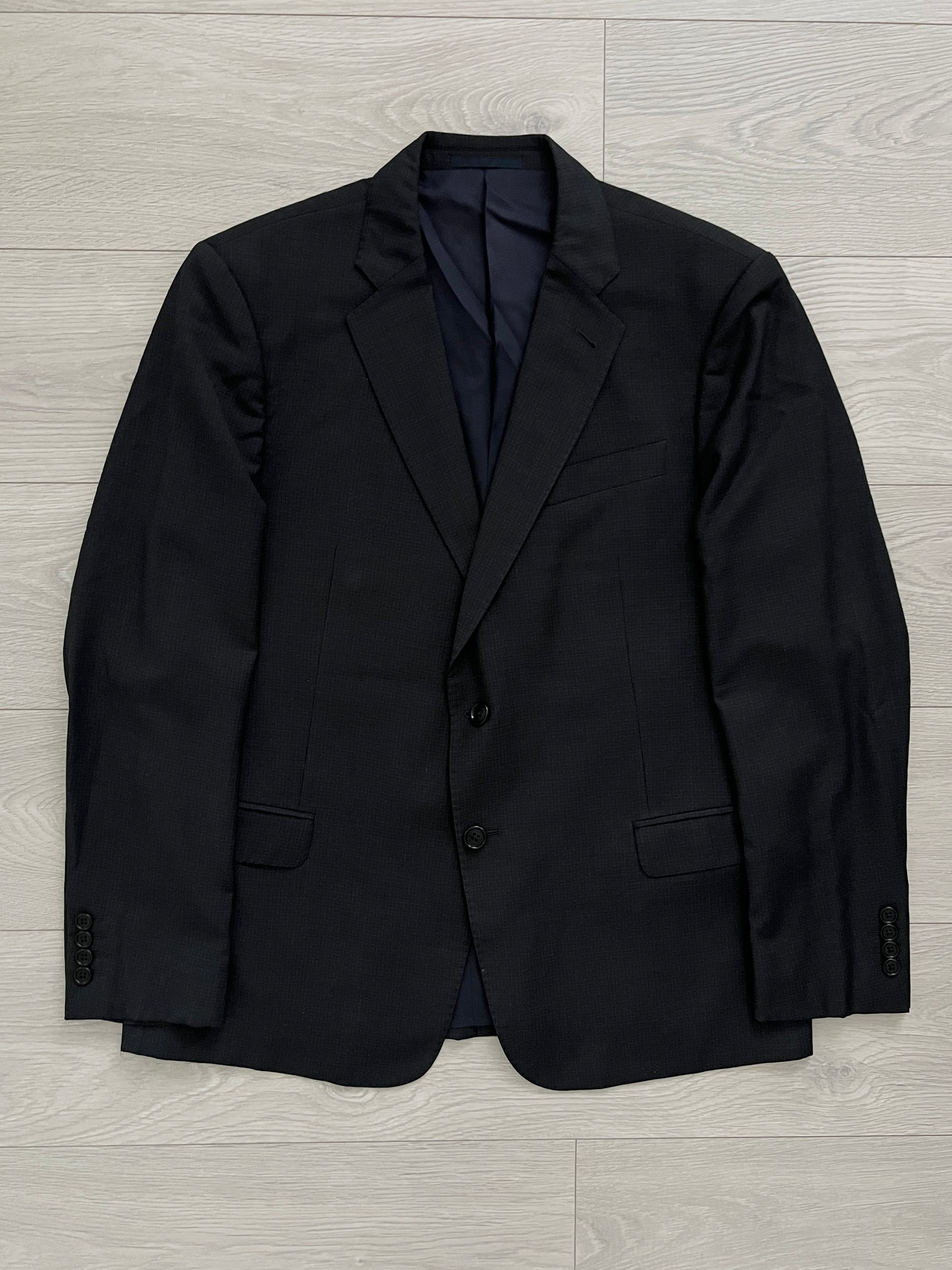 Armani 2003 Micro-Houndstooth Check Pleated Suit - Size L Jacket / 36" Waist