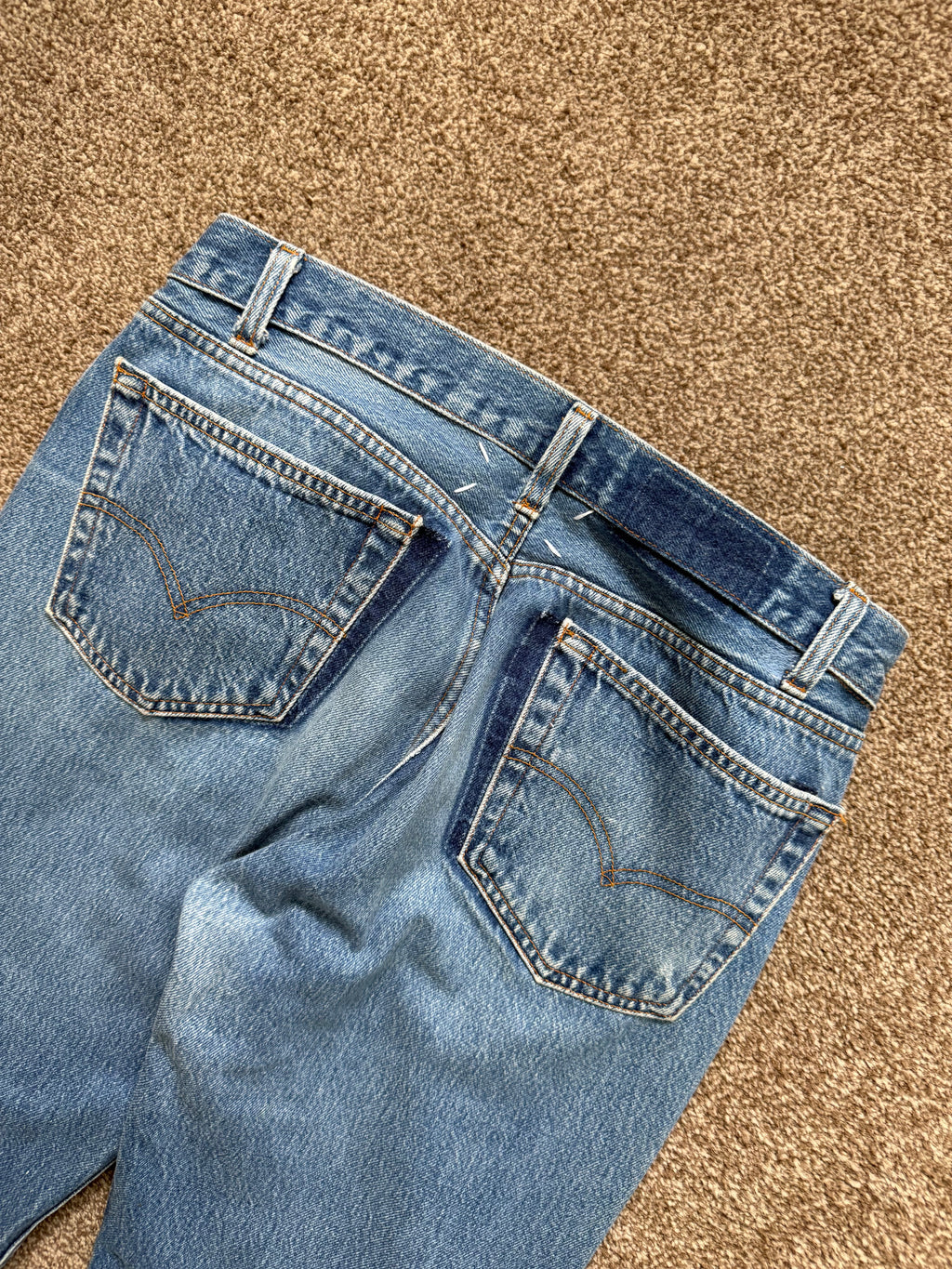 Maison Martin Margiela Artisanal Line (0)(10) SS2000 Re-Worked Exposed Zip Denim Jeans - Size 31" Waist