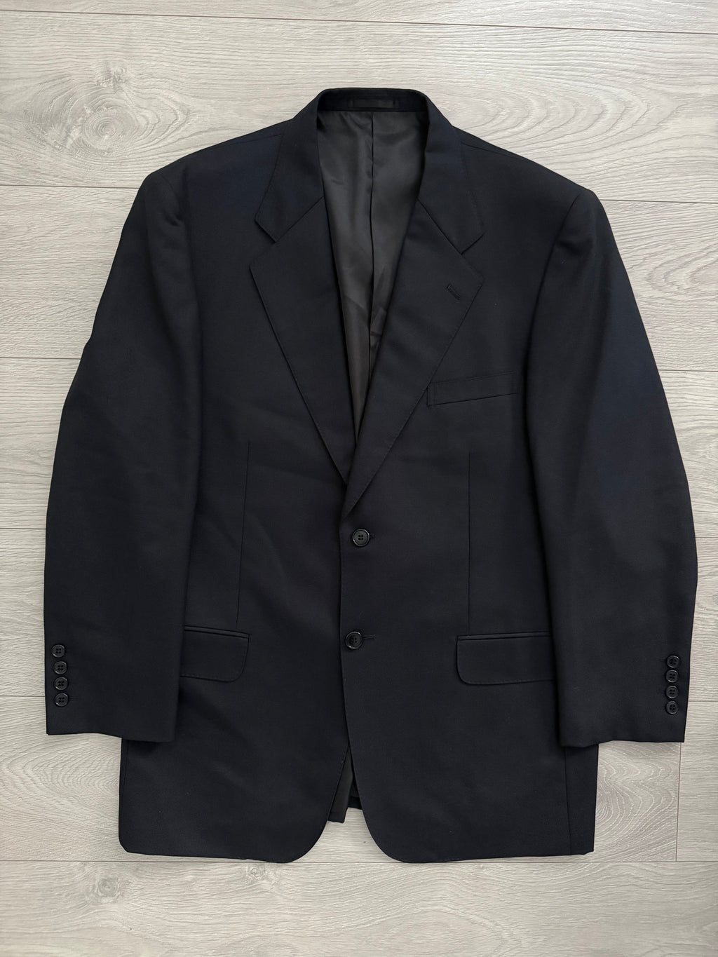 Le Chic Doremuil Fabric Pleated Wool Suit - Size L Jacket / 34" Waist