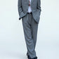 Armani 1990s Pleated Grey Wool Relaxed Suit - L Jacket / 36" Waist