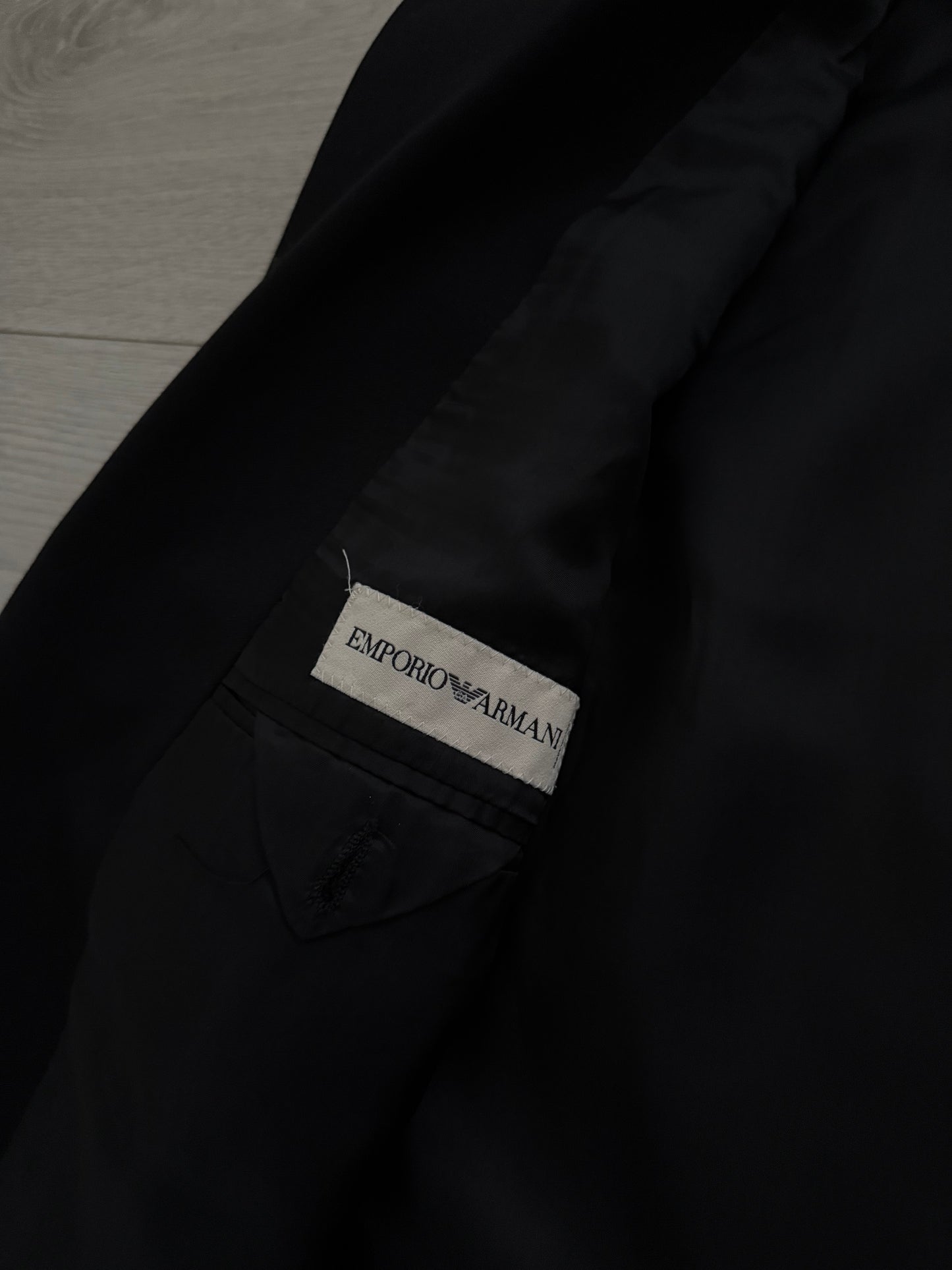 Emporio Armani 2001 3B Black Wool Suit - L Jacket / 34" Waist