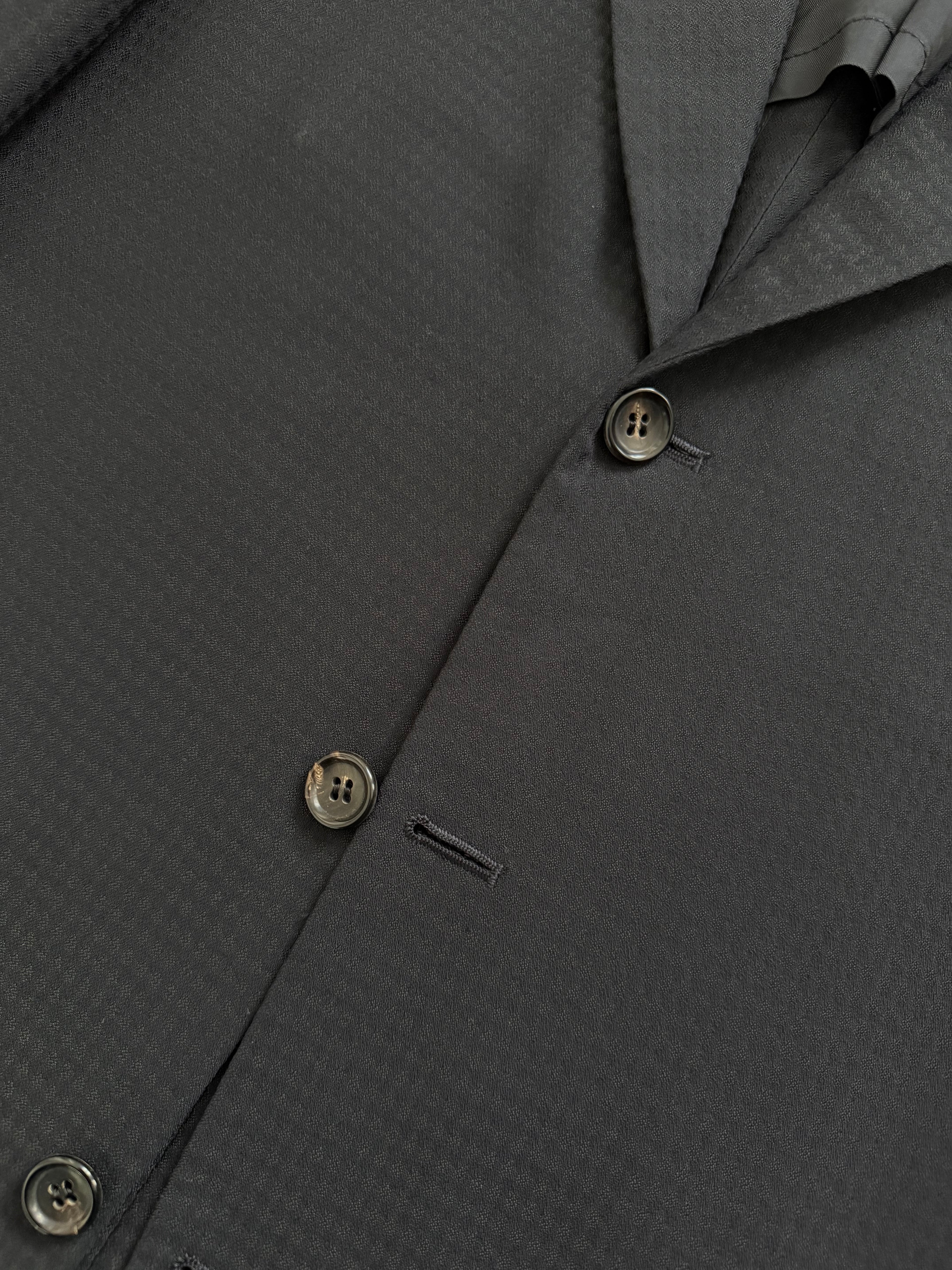 Comme Des Garcons Homme 2001 3B Navy Blue Pleated Wool Blend Suit - Size M Jacket / 30" Waist