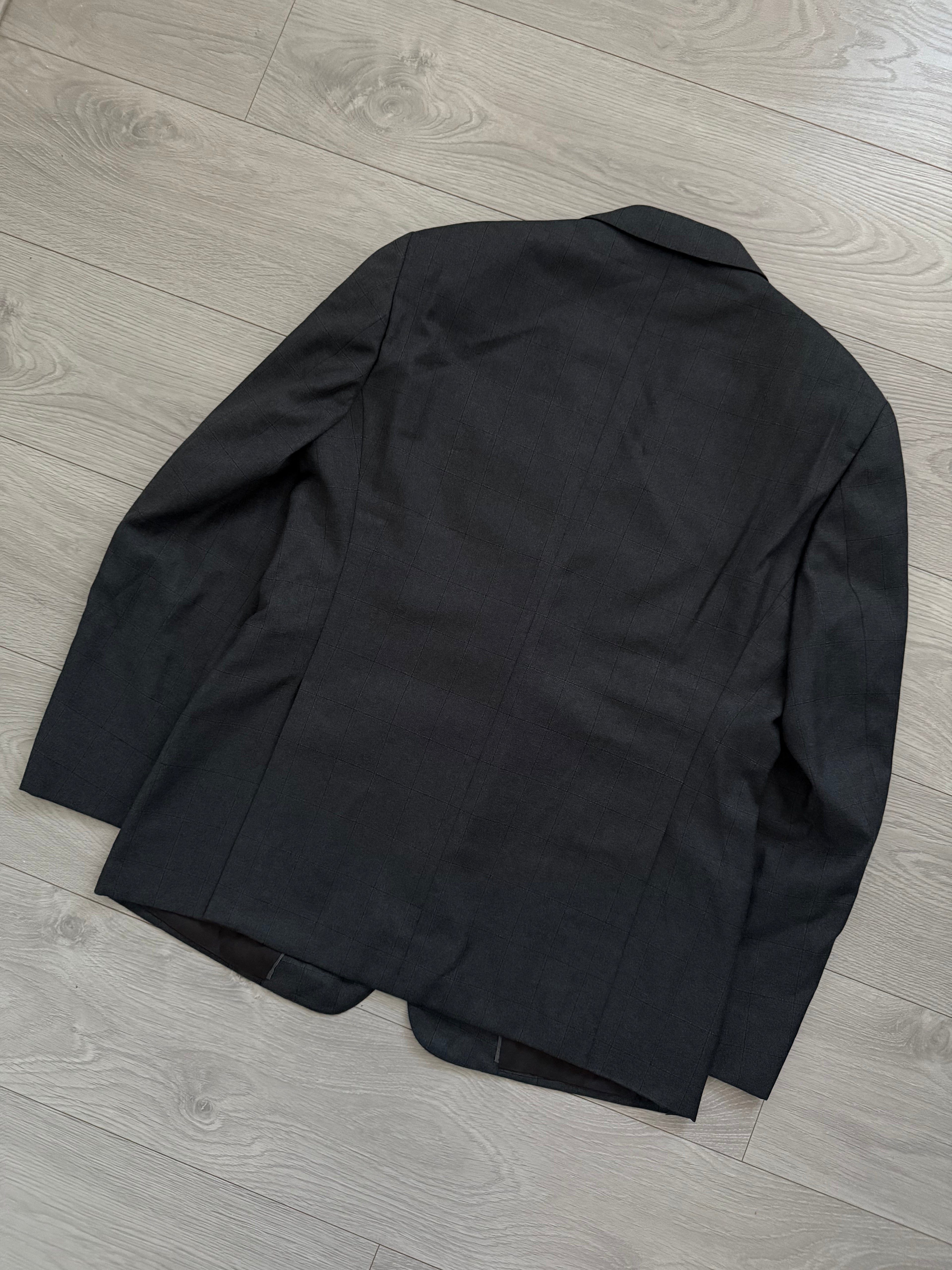 Armani 2016 Windowpane Check Wool Suit - L Jacket / 38" Waist