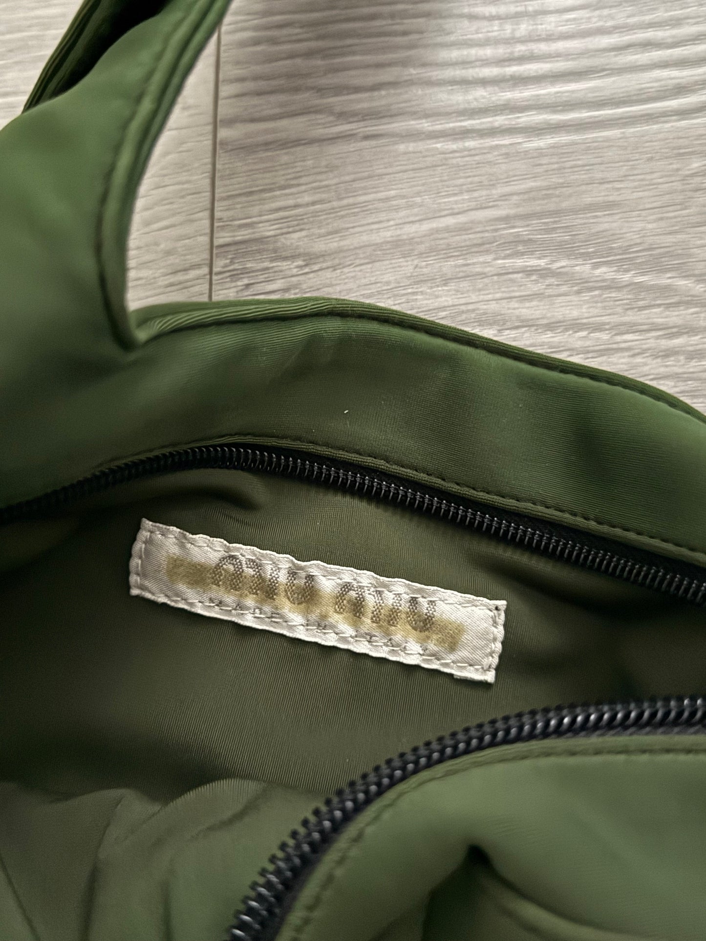 Miu Miu FW1999 Tech Fabric Signature Green Crossbody Bag