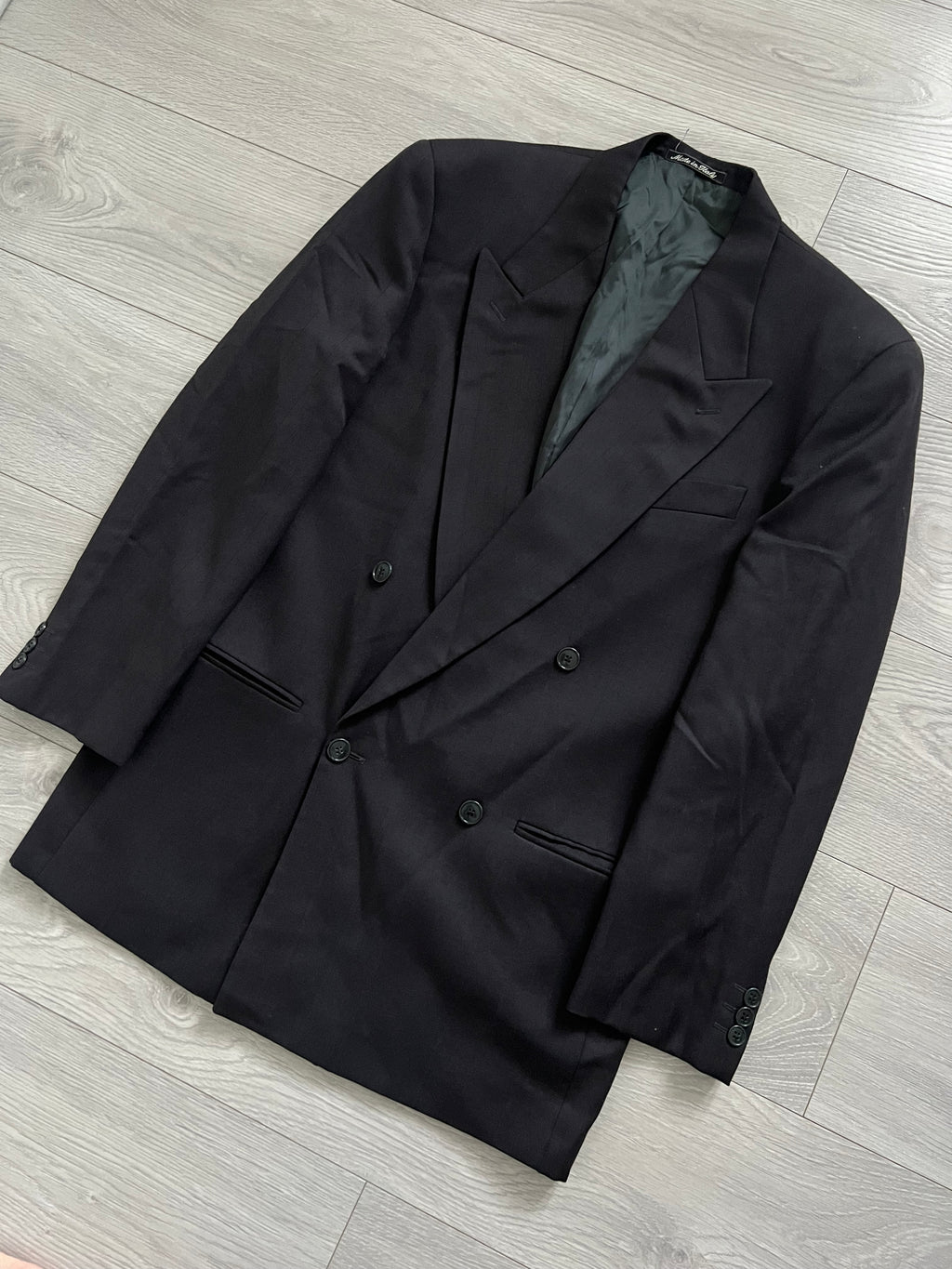 Emporio Armani 1990s Double-Breasted Pleated Relaxed Suit - Size M Jacket / 30" Waist