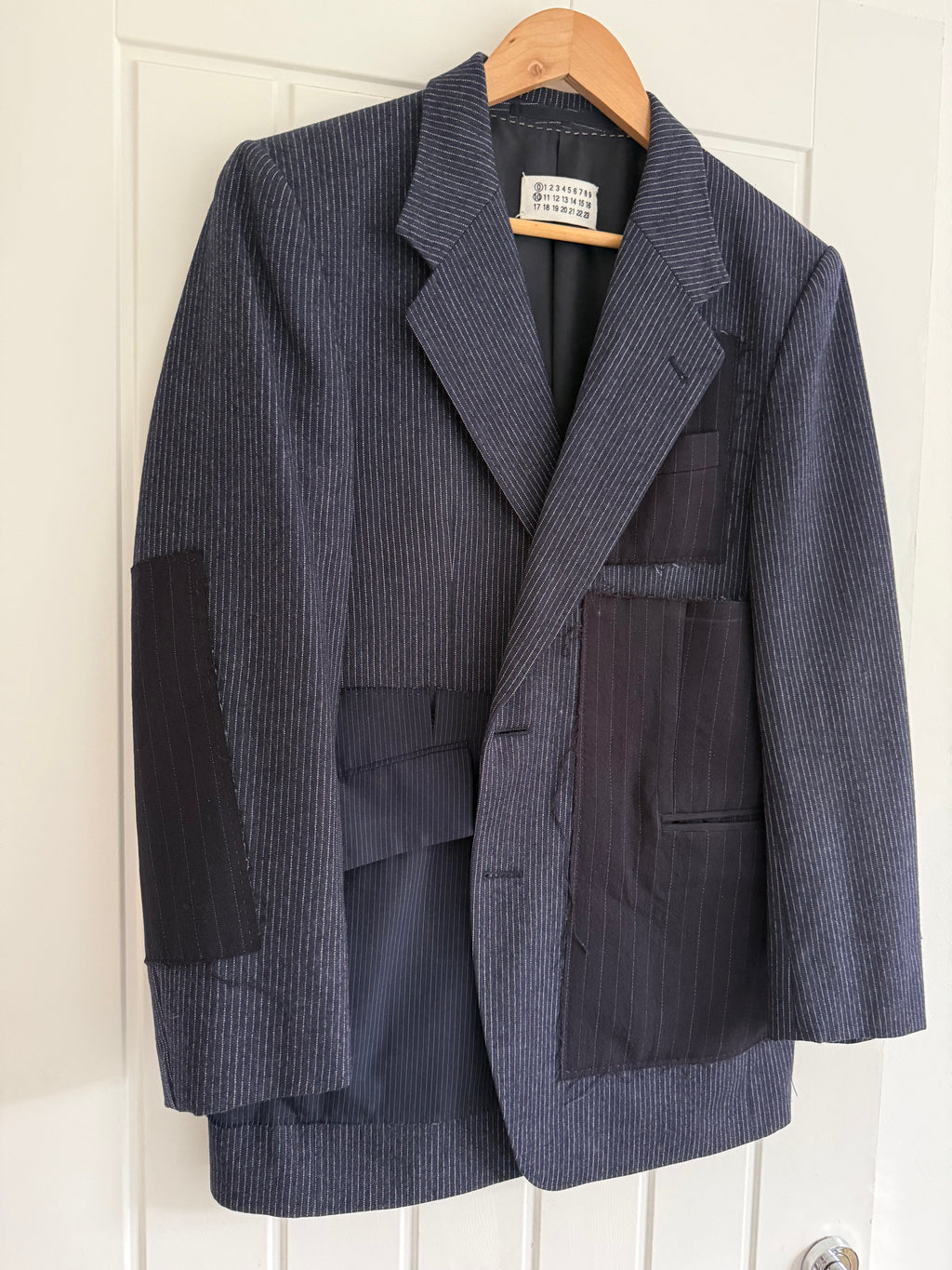 Maison Martin Margiela AW2004 Artisanal Line (0)(10) Reconstructed Patchwork Blazer Jacket - Size M