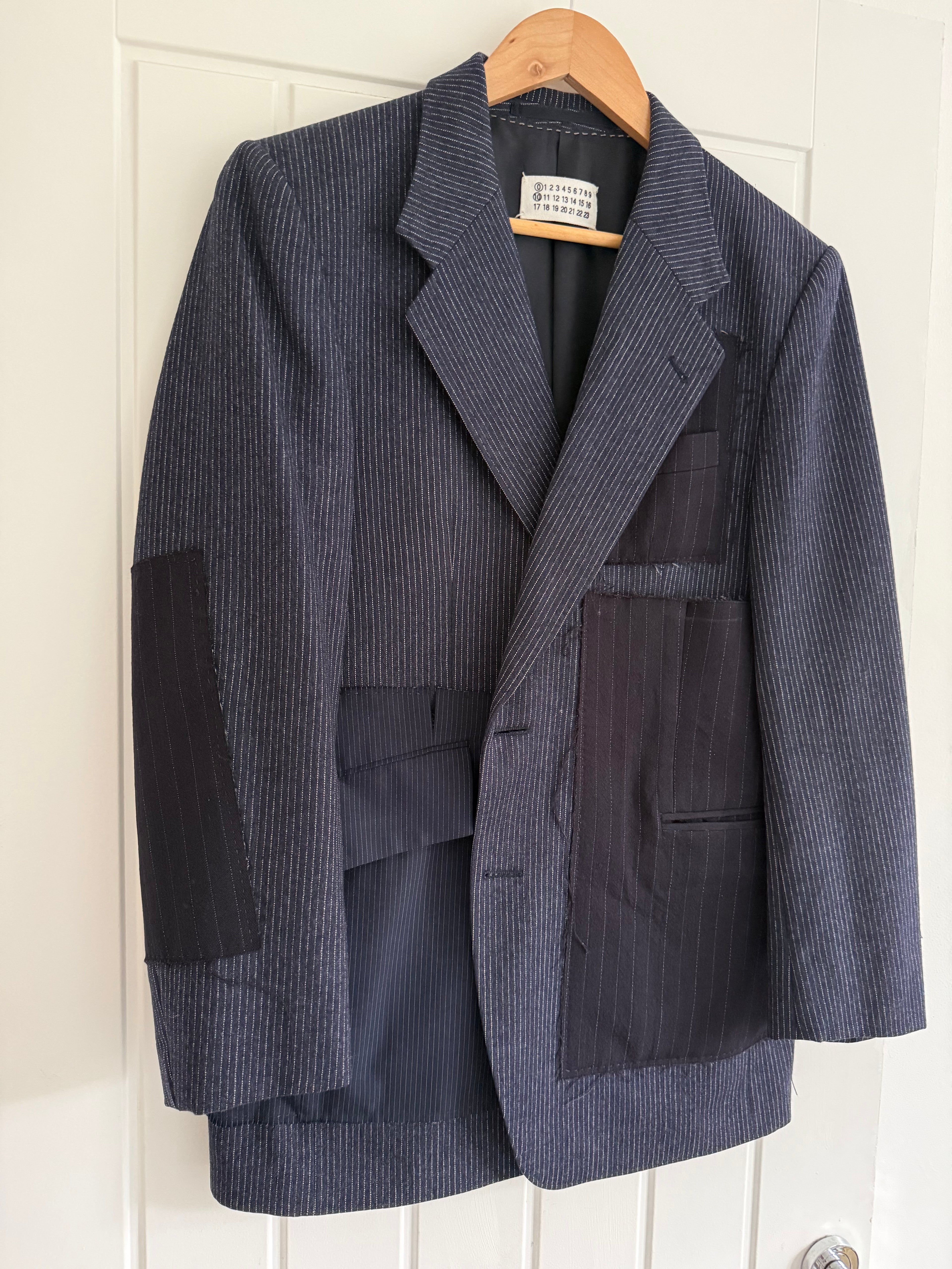 Maison Martin Margiela AW2004 Artisanal Line (0)(10) Reconstructed Patchwork Blazer Jacket - Size M