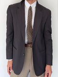 Valentino 1980s 2B Heathered Grey Wool Sports Jacket Blazer - Size S