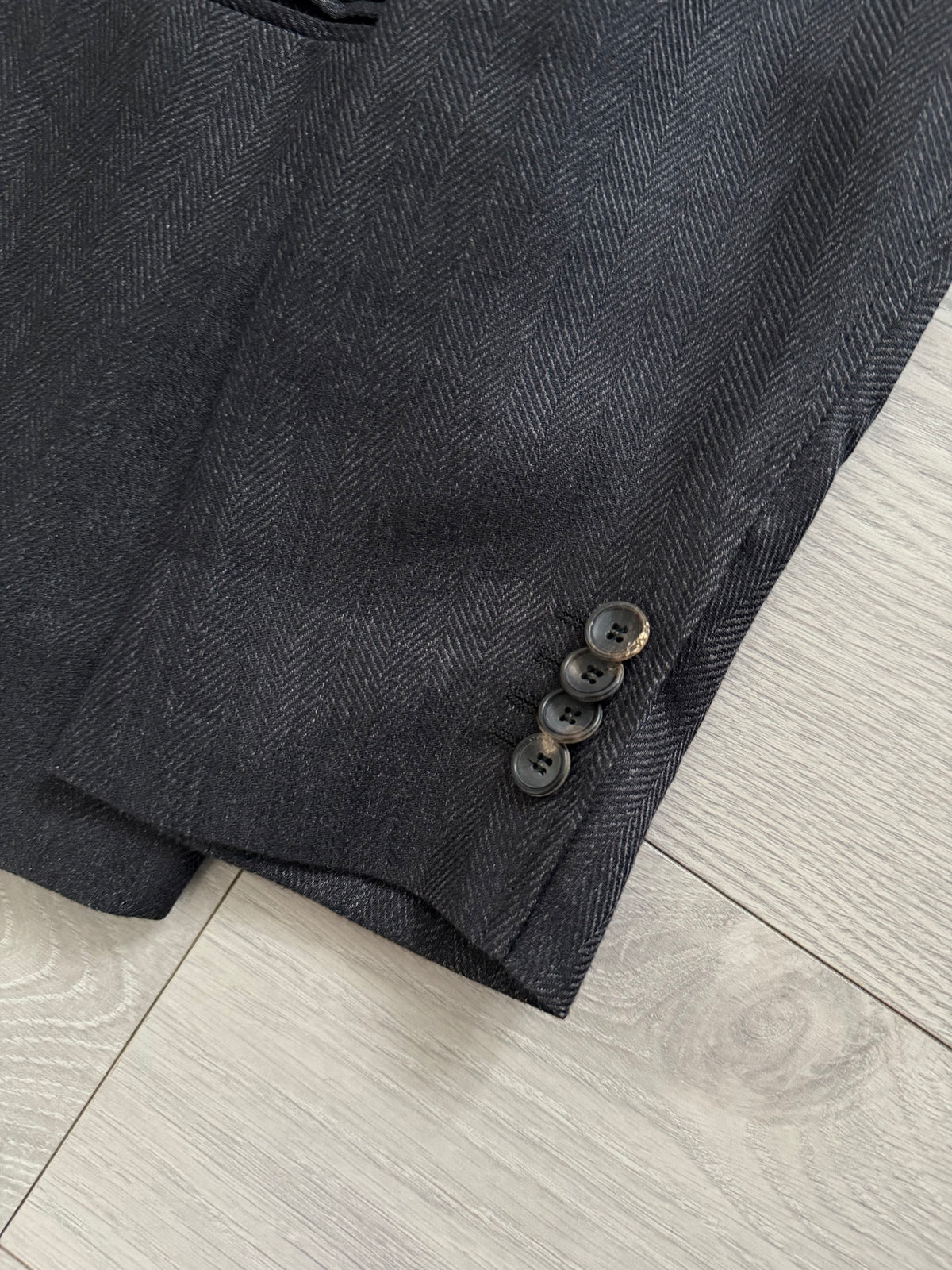 Giorgio Armani Black Label 2010 Denim Linen 2B Jacket  - Size L