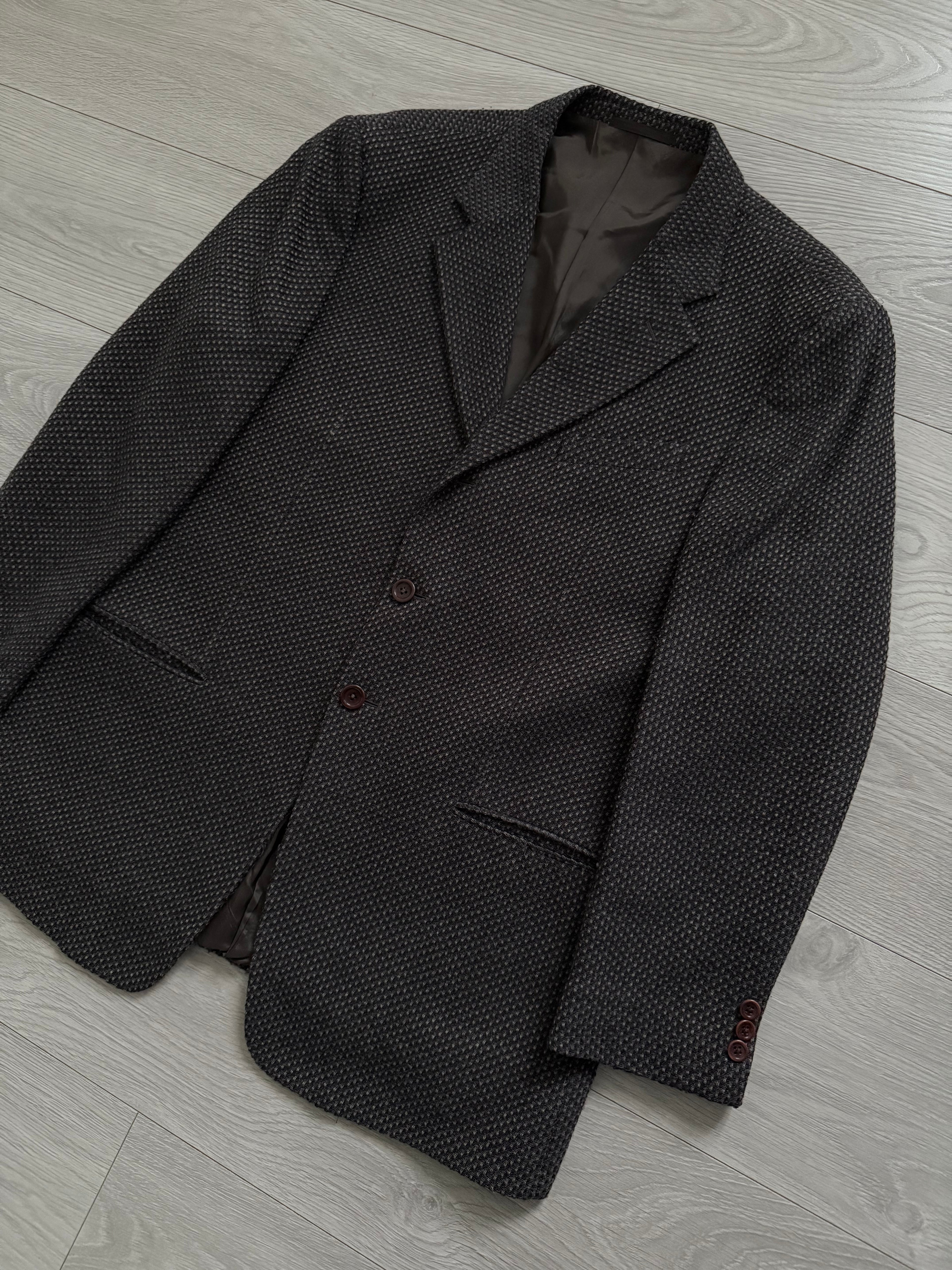 Armani 1990s Wool Textured Sports Jacket - Size XL