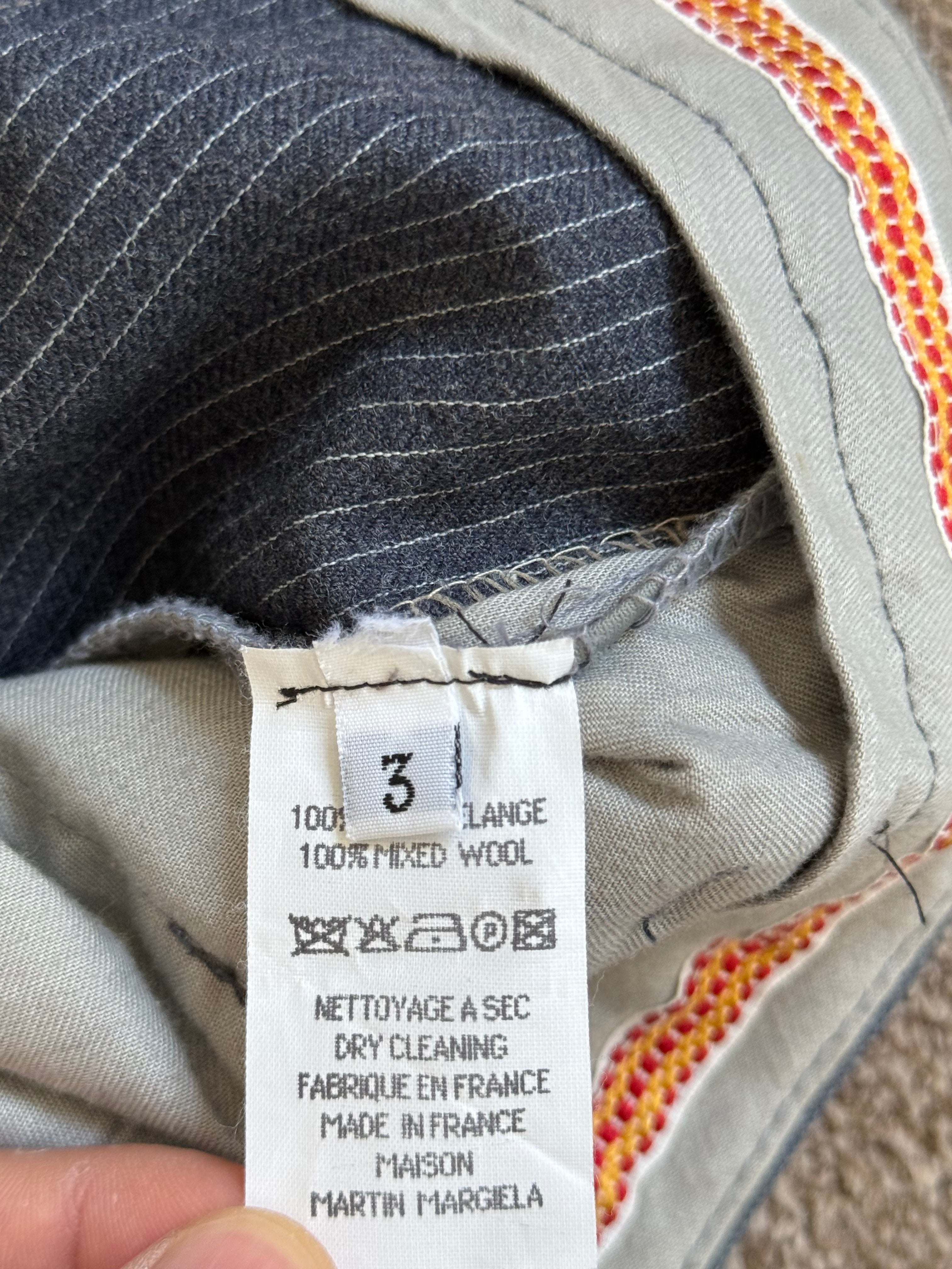 Maison Martin Margiela Artisanal Line (0)(10) AW2004 Re-Worked Striped Pants - Size 34" Waist