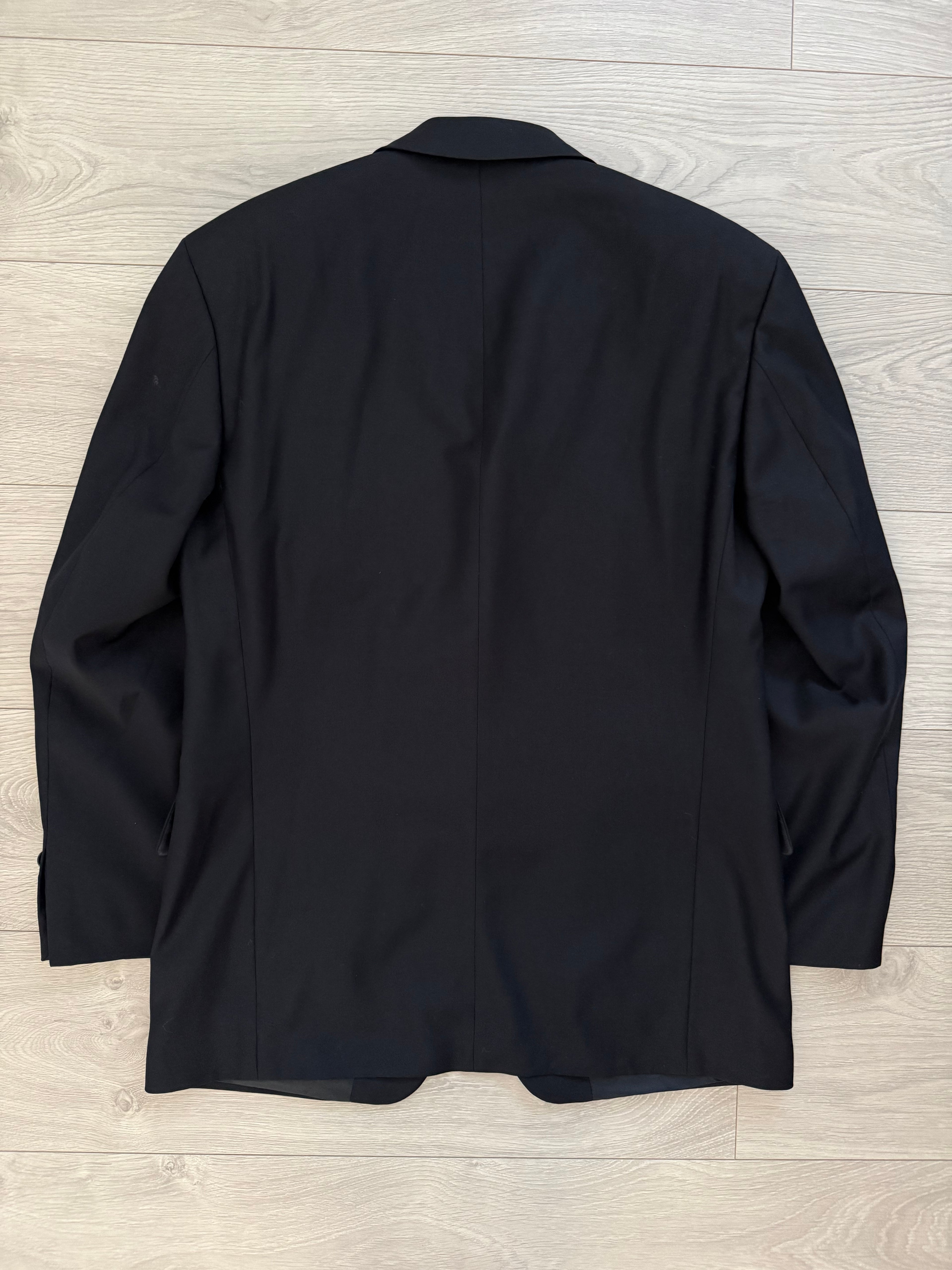 Hugo Boss 1980s 'Posseiden' 3B Super 100s Navy Wool Pleated Suit - Size M Jacket / 31" Waist