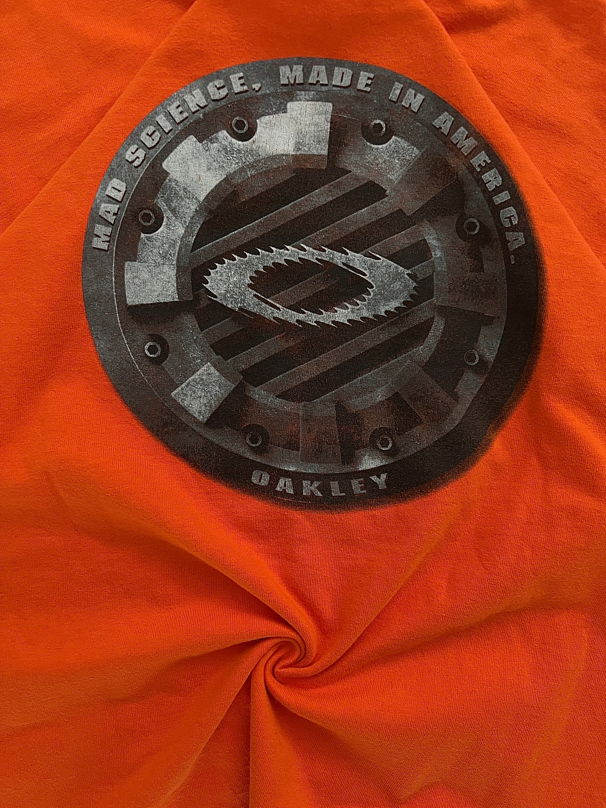Oakley Software 00s Razor Icon Logo Back Print T-Shirt - Size S