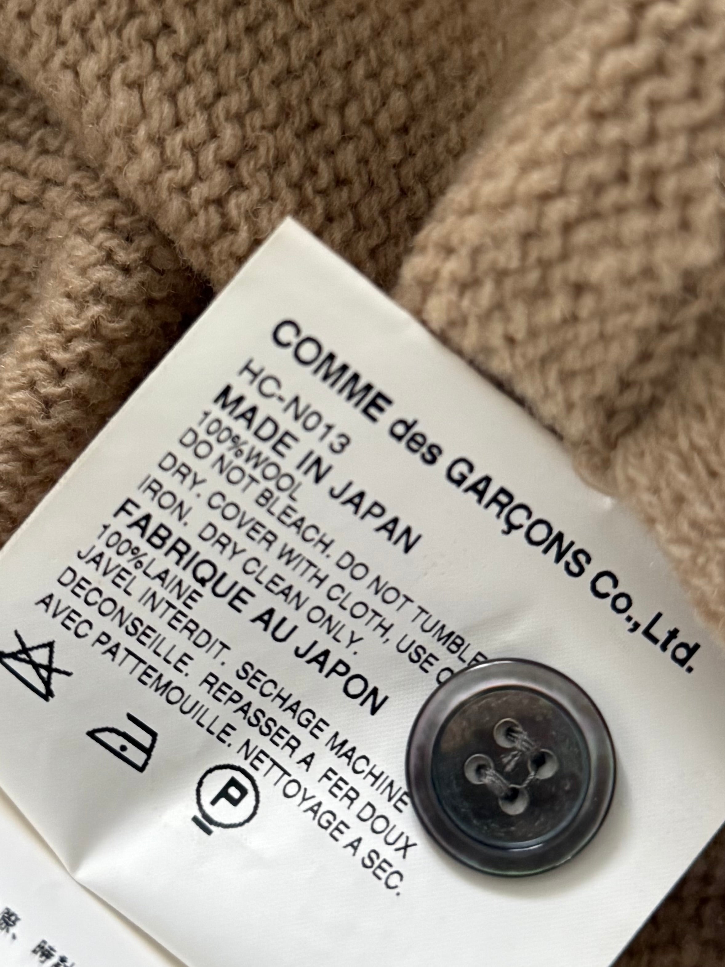 Comme Des Garcons Homme FW2001 Wool Knit Cardigan - Size M