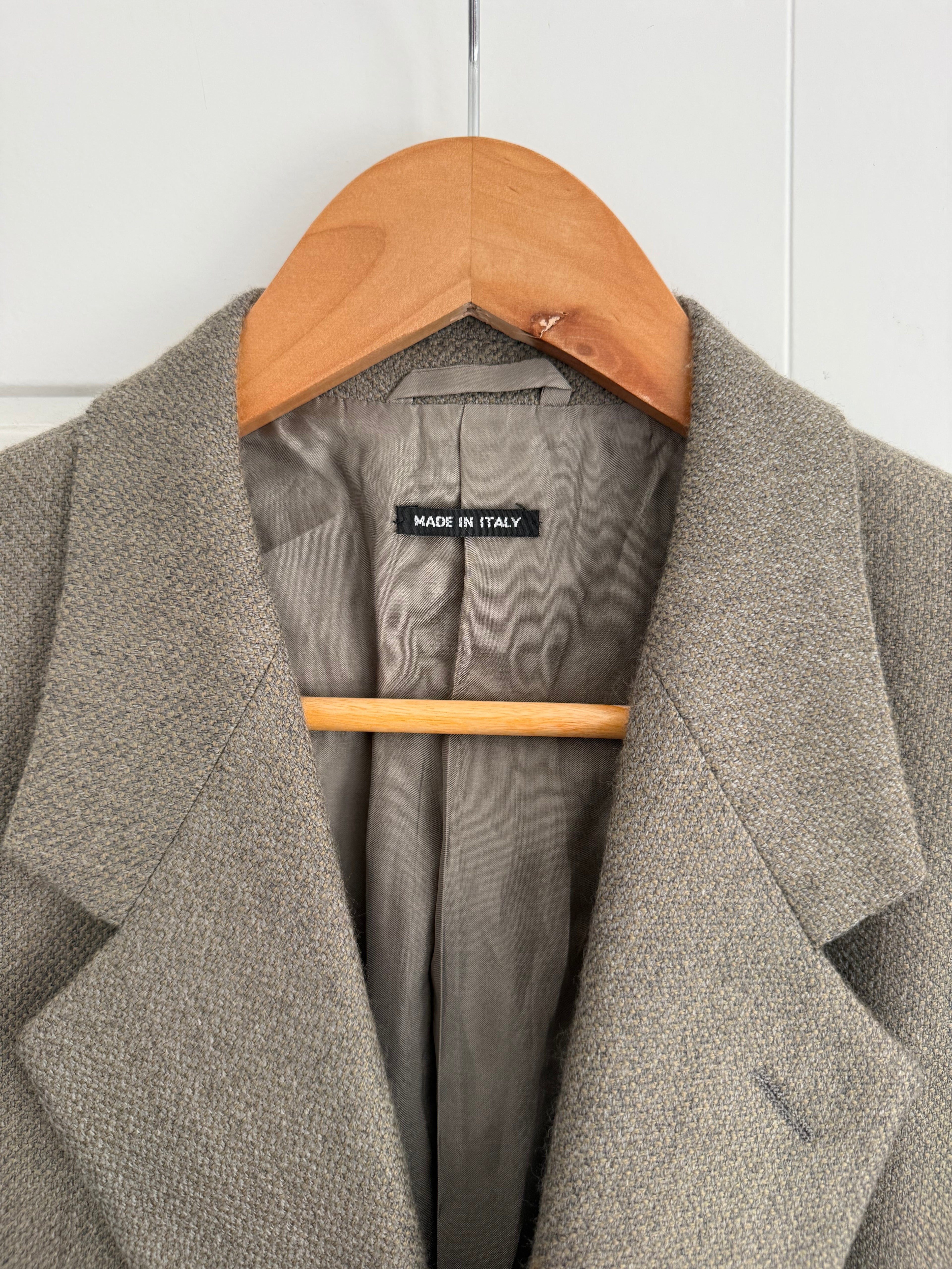 Giorgio Armani Black Label 1990s 3B Wool Cashmere Taupe Sports Jacket Blazer - Size XL