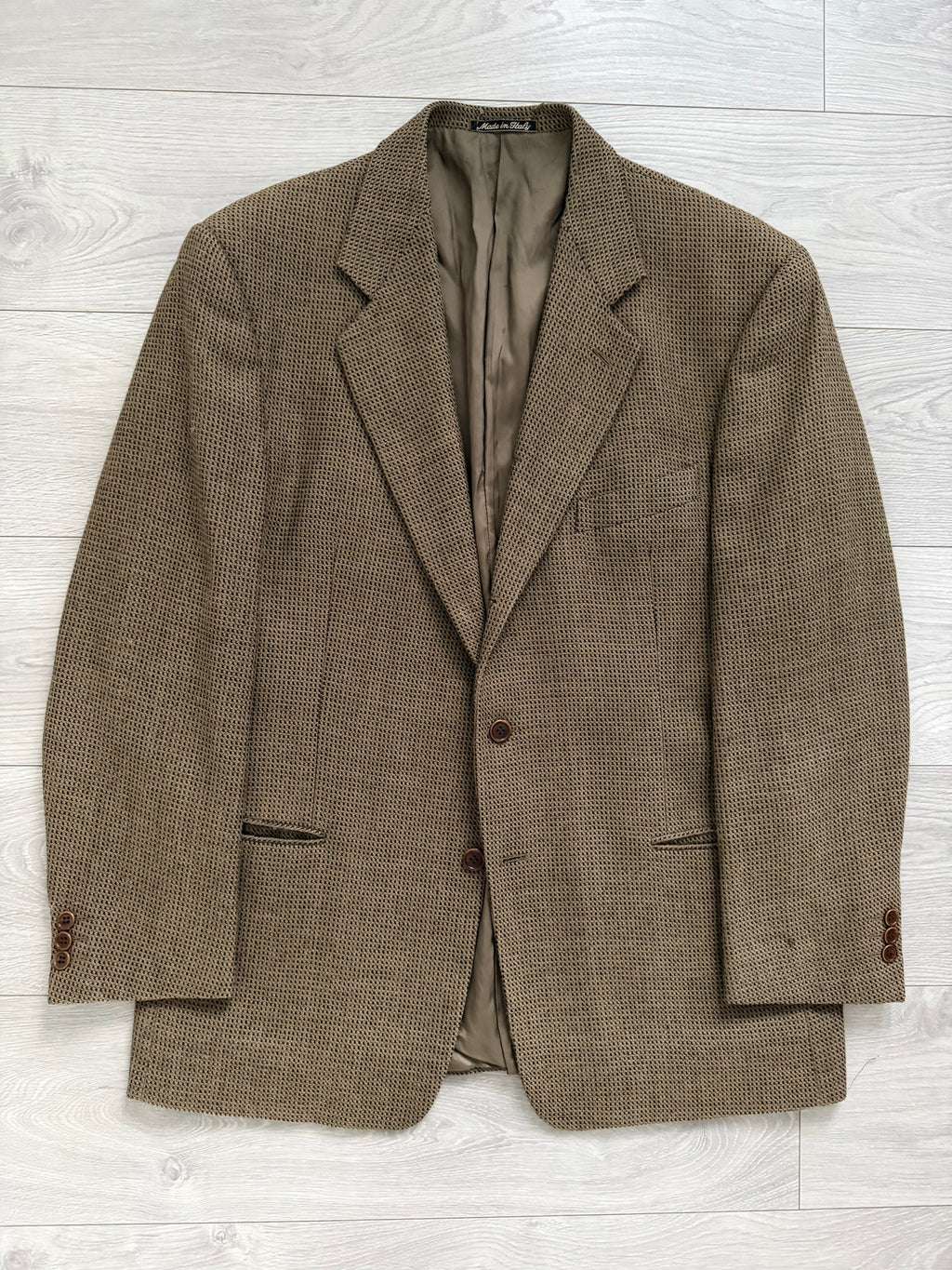 Mani Giorgio Armani 1980s Rolled 3B Wool Textured Sport Jacket Blazer - Size XL
