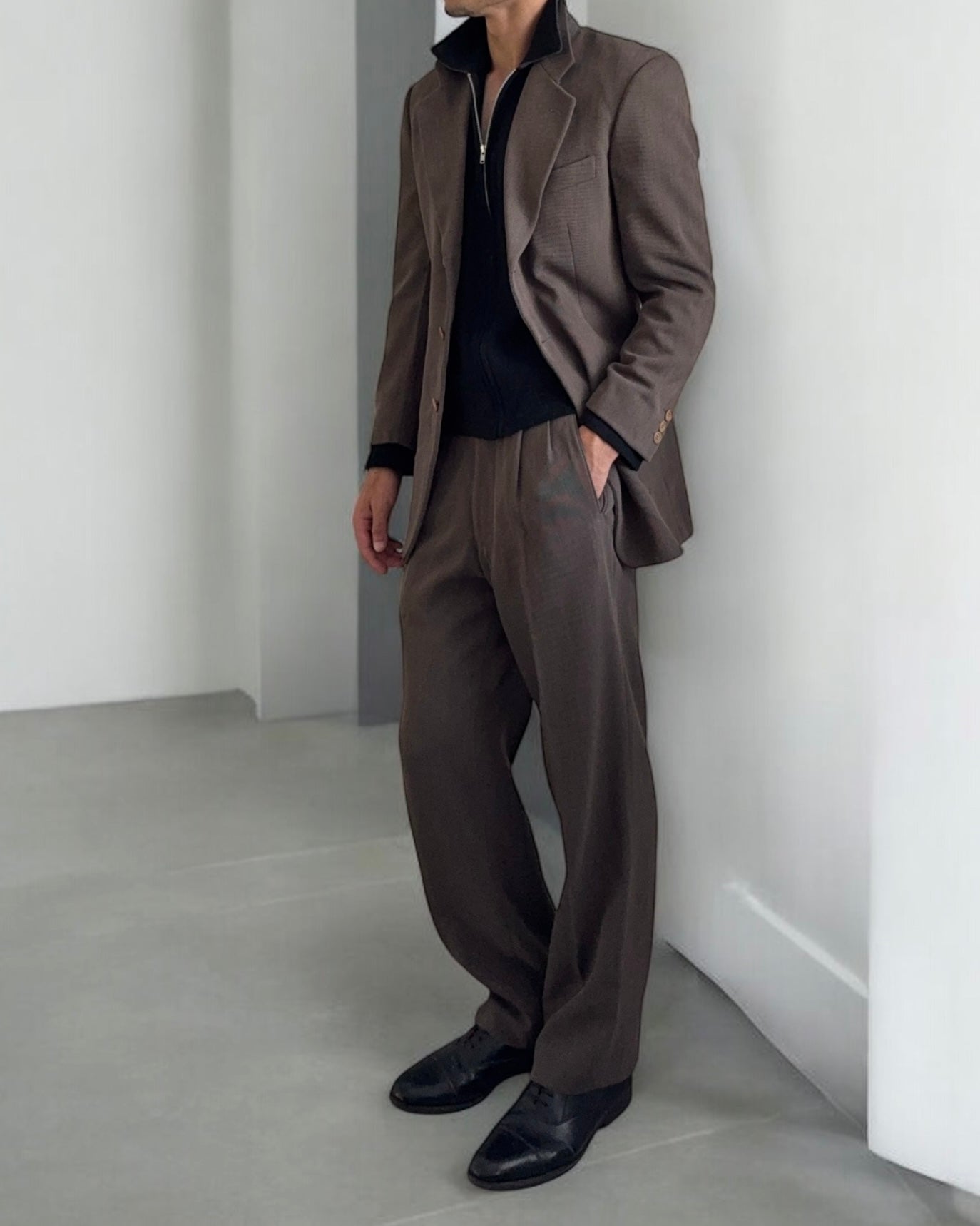 Giorgio Armani 1990s Pleated Wool Suit - Size M Jacket / 30" Waist