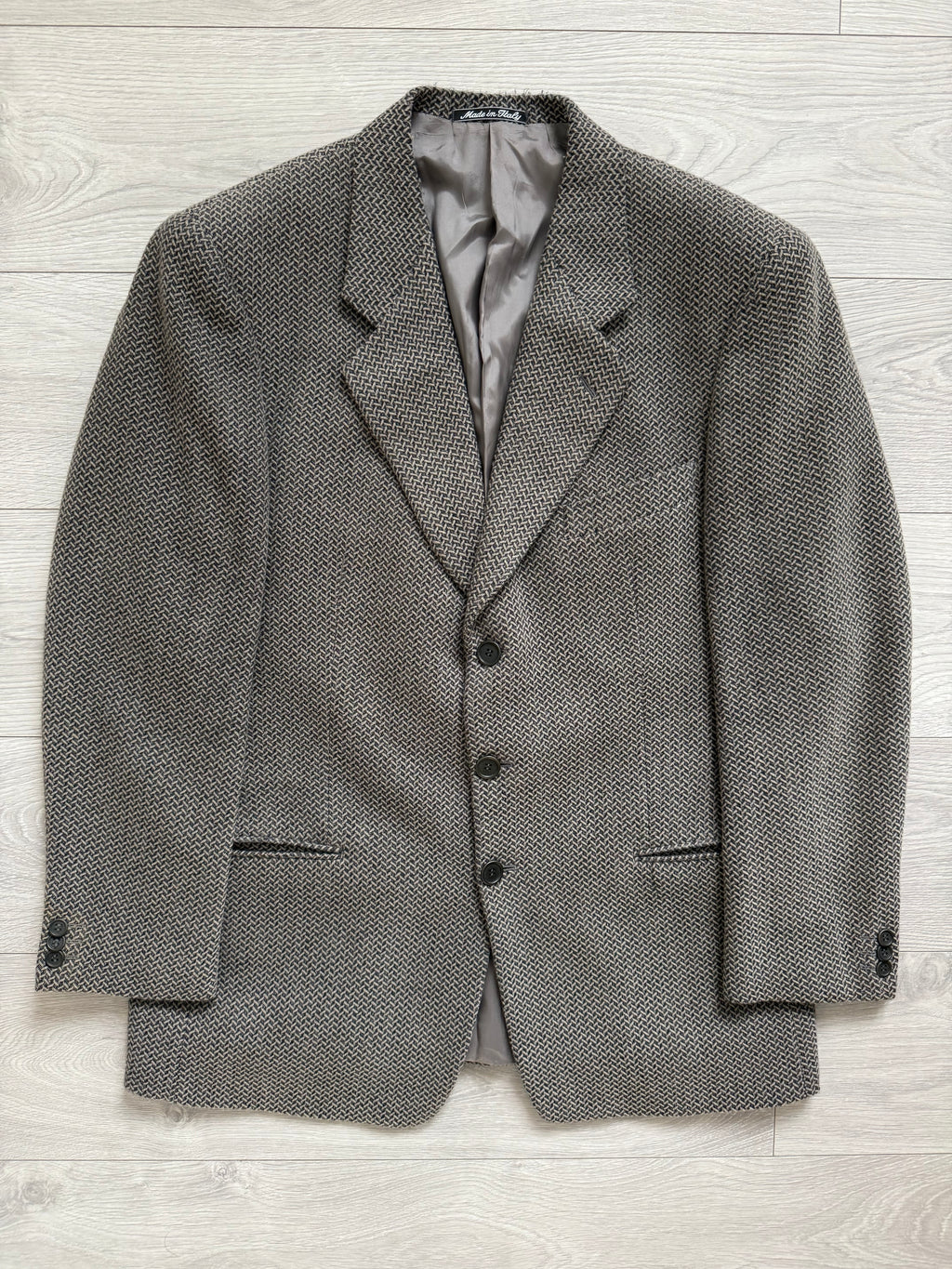 Giorgio Armani 1980s 3B Textured Wool Sport Jacket Blazer - Size XL