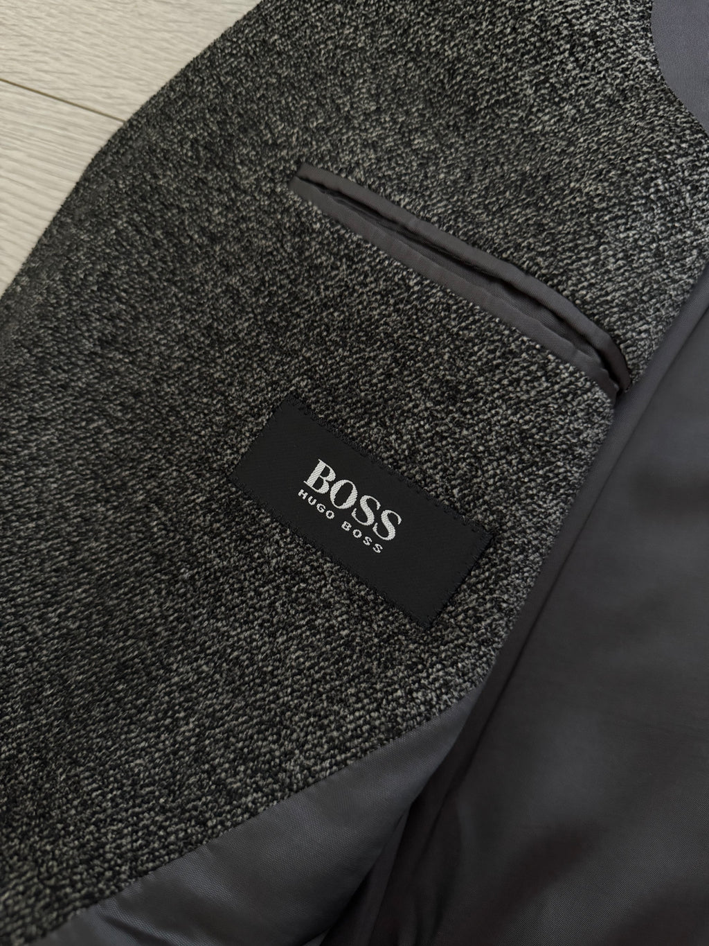 Hugo Boss 1980s 3B Melange Fabric Wool Blend Sport Jacket Blazer  - Size L
