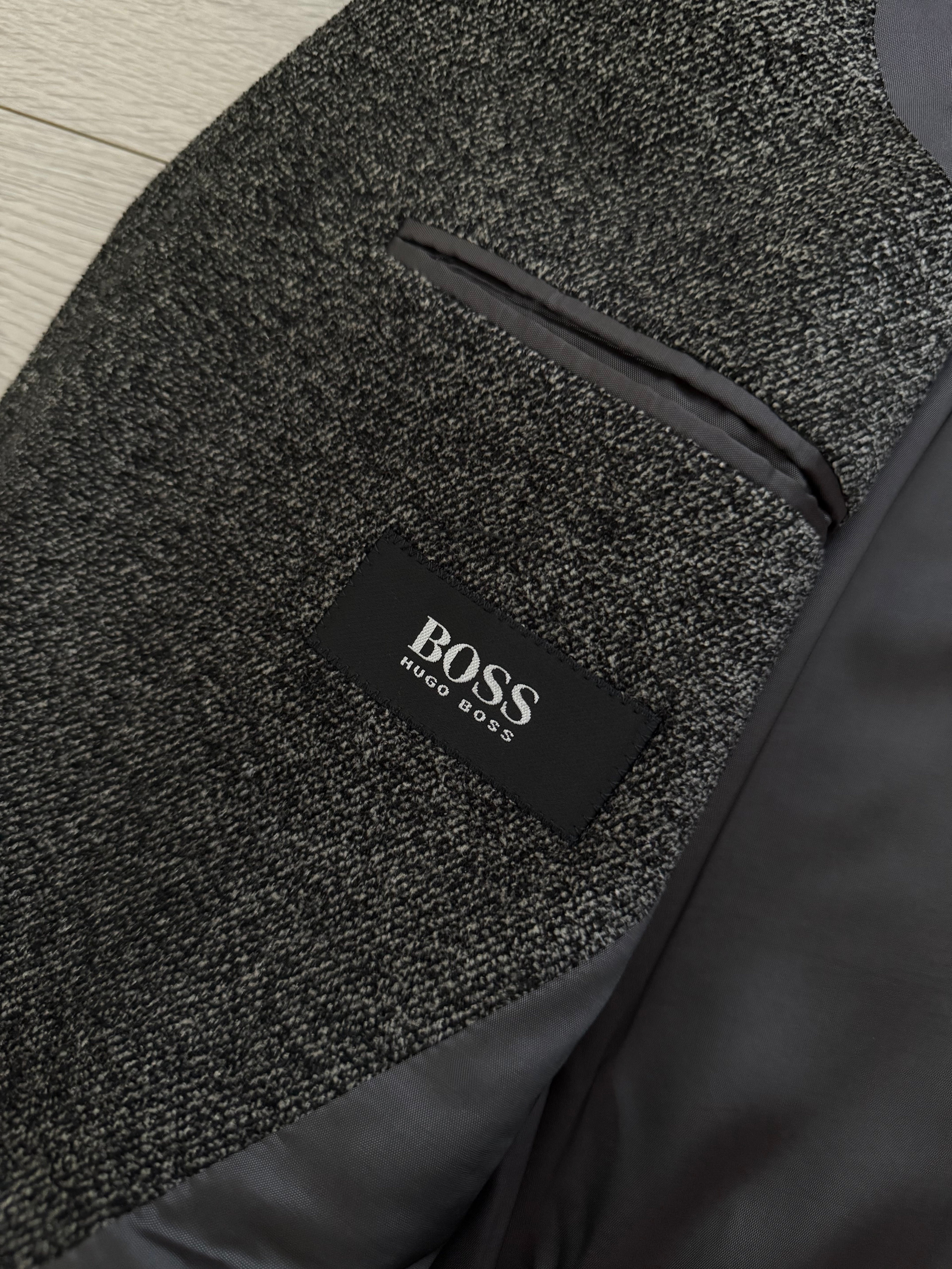 Hugo Boss 1980s 3B Melange Fabric Wool Blend Sport Jacket Blazer  - Size L