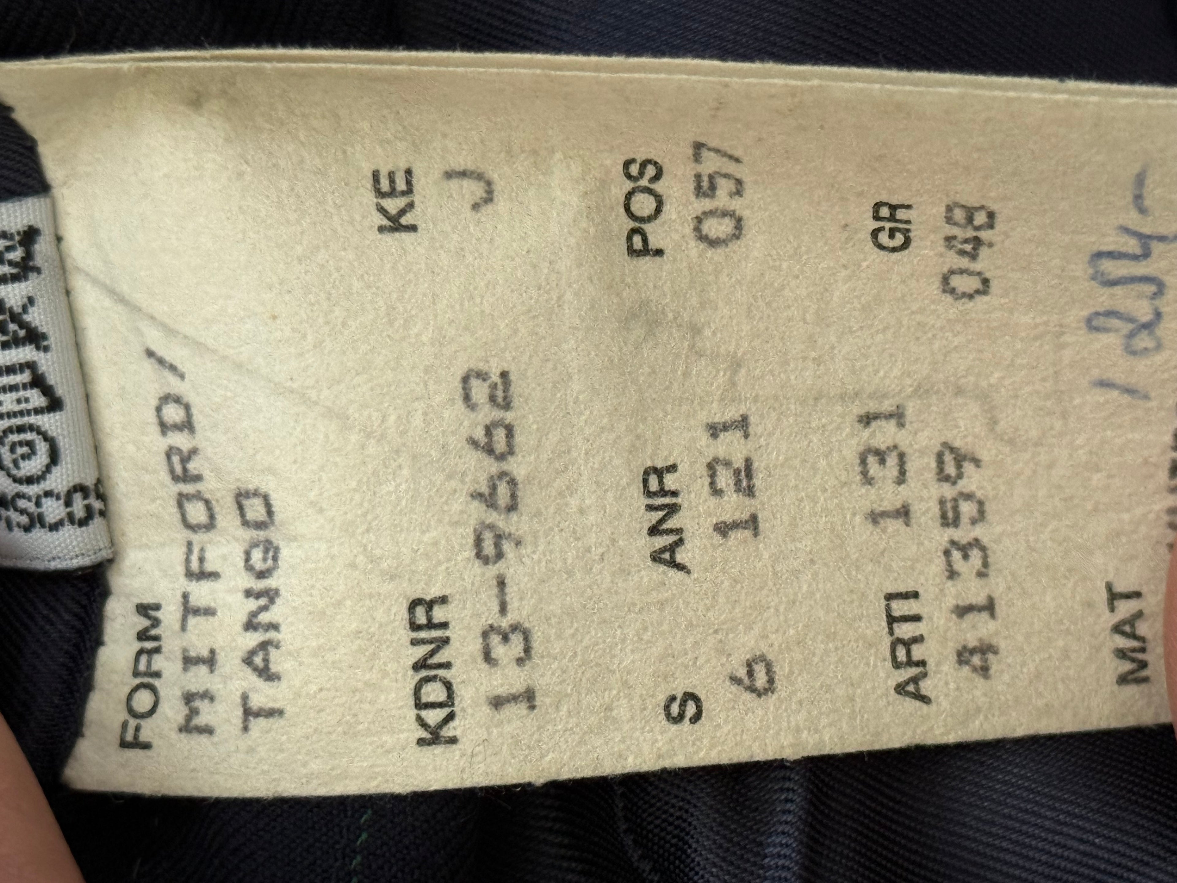 Hugo Boss 1980s 'Mitford' Peaked Lapel Double Breasted Pleated Wool Suit - Size M Jacket / 32" Waist