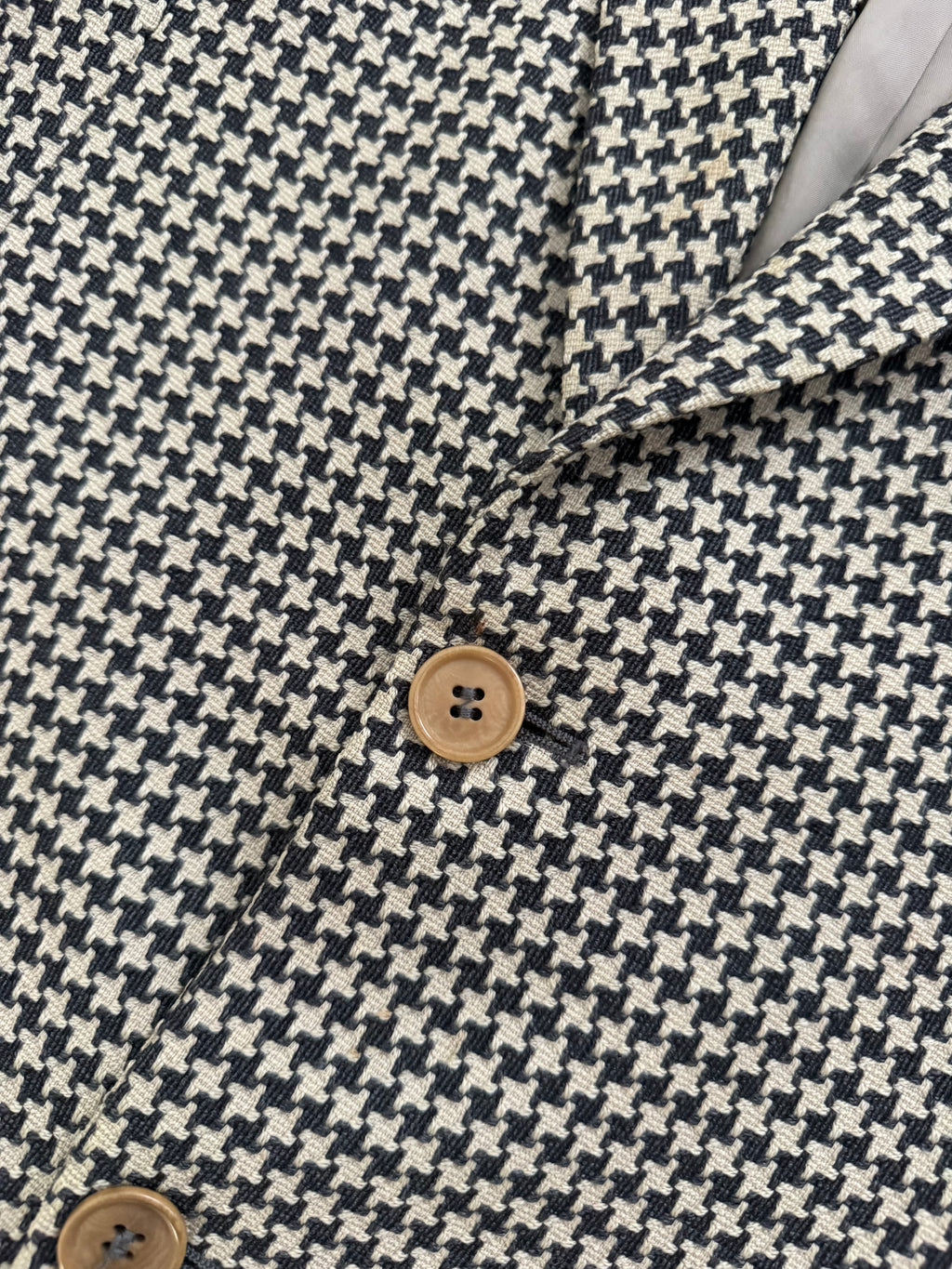 Emporio Armani 1990s 2B Houndstooth Wool Sports Blazer Jacket - Size S