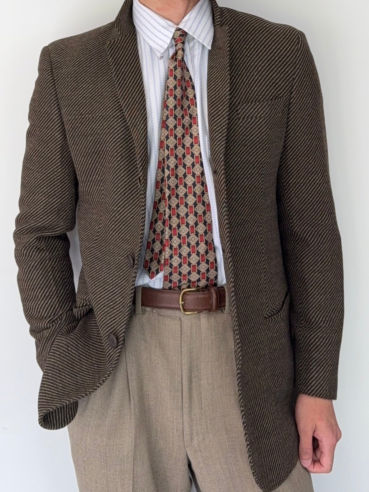 Emporio Armani 2001 3B Wool Twill Sports Jacket Blazer - Size S