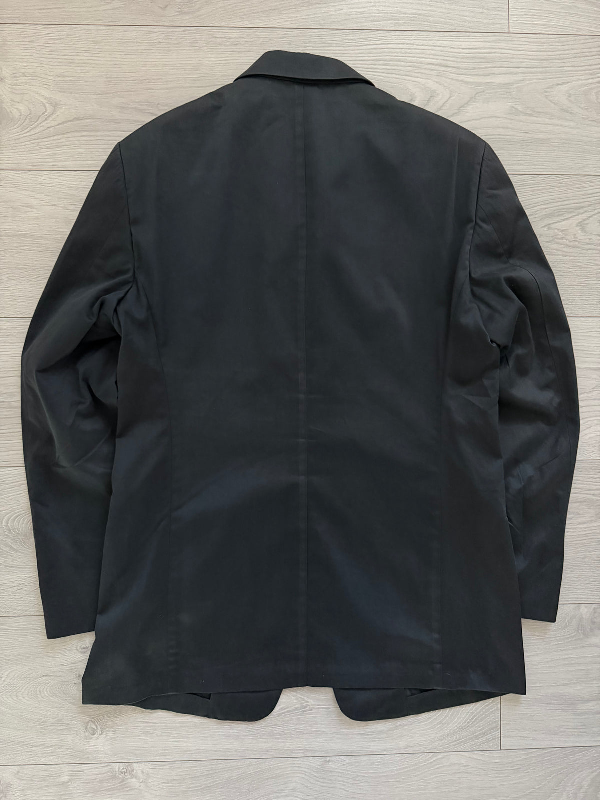 Armani 1990s Cotton 3B Black Suit - Size L Jacket / 34" Waist