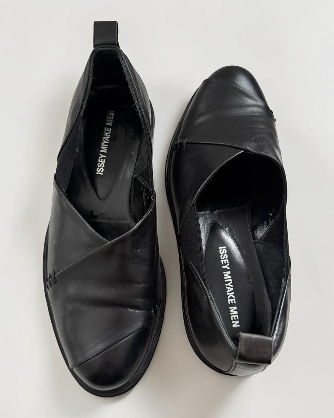 Issey Miyake Vintage Slip-On Leather Derby Shoes - Size US7