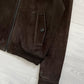 Prada Mainline AW2004 Brown Leather Jacket - Size L