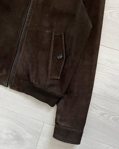 Prada Mainline AW2004 Brown Leather Jacket - Size L