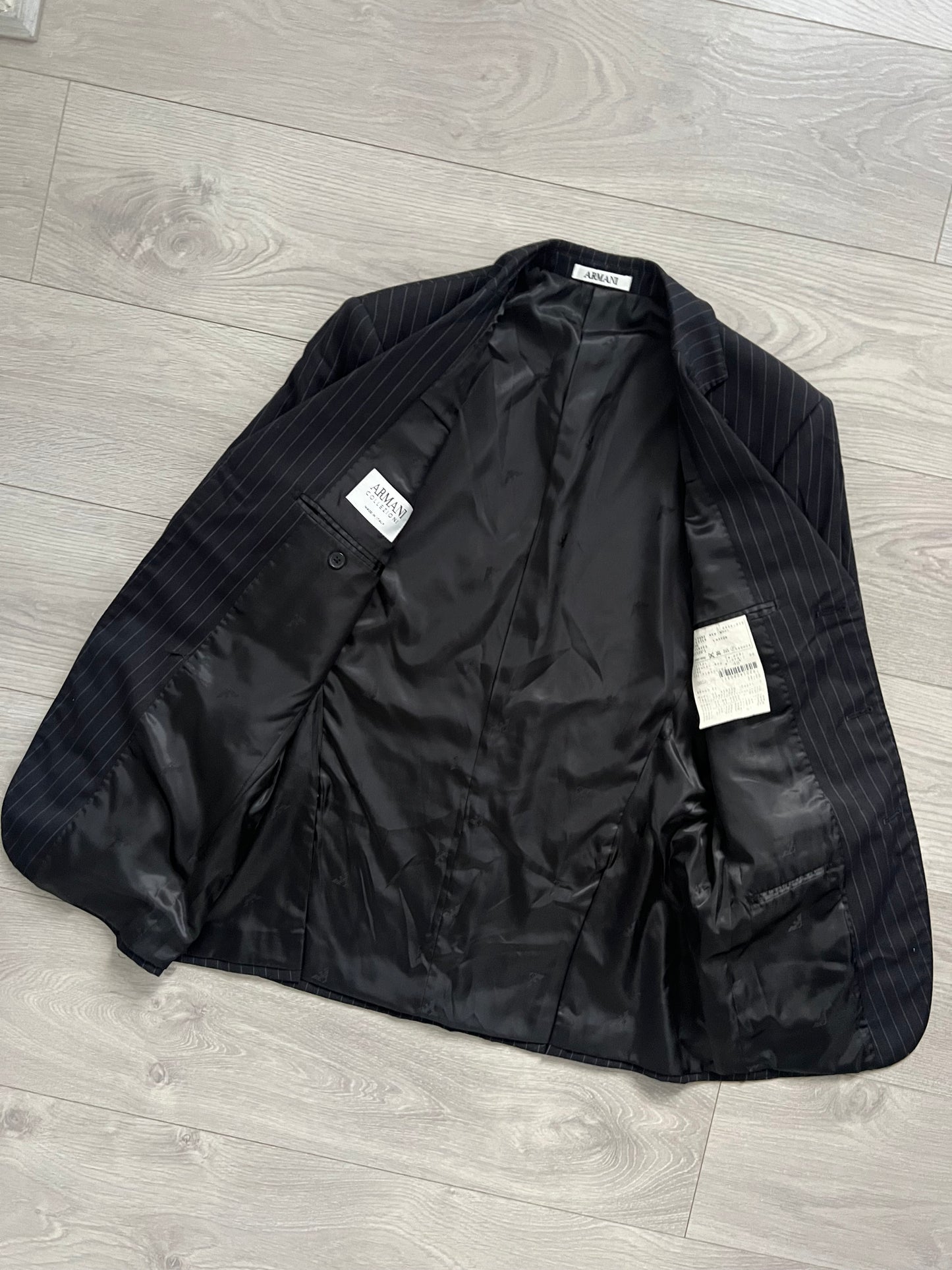 Armani 1990s Striped Pleated Relaxed Suit - Size S Jacket / 30" Waist