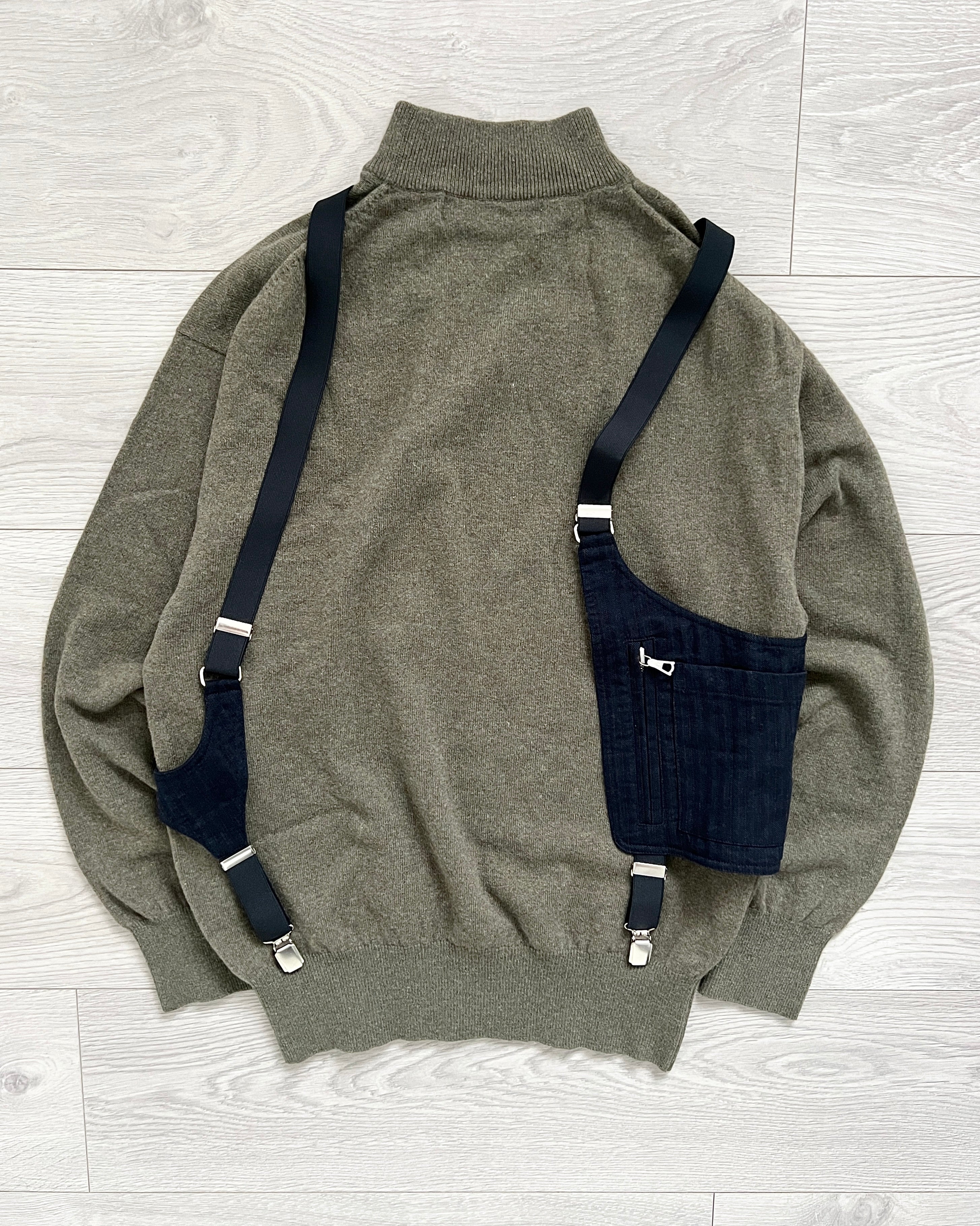 Comme Des Garcons Homme AD1991 Mock Neck Wool Sweater - Size M