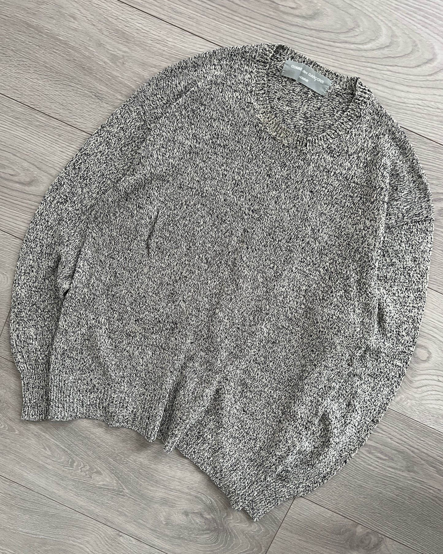 Comme Des Garcons Homme 1992 Linen-Silk Marled Knit Sweater - Size S