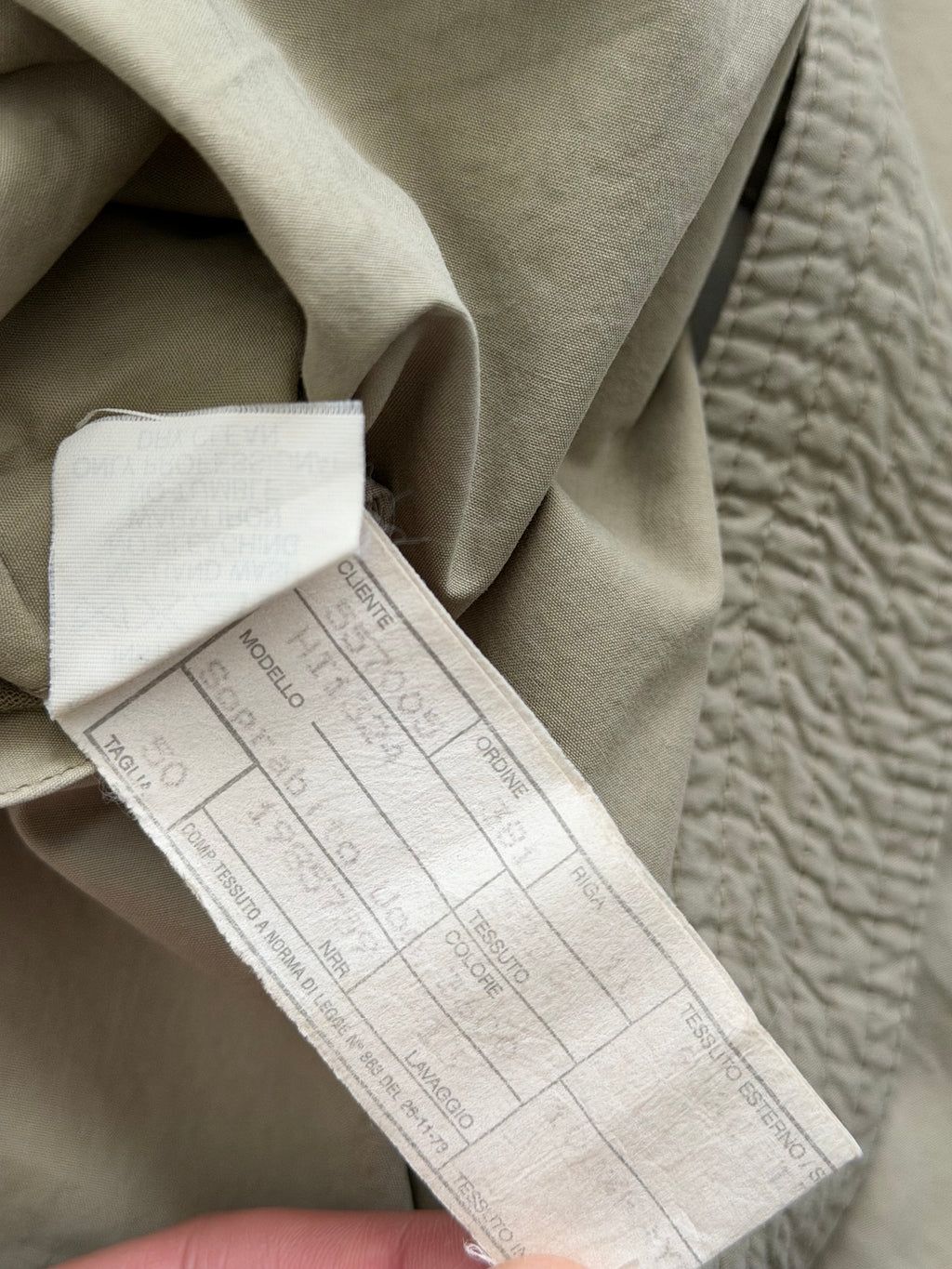 Giorgio Armani 1980s Cotton Belted Raincoat - Size L