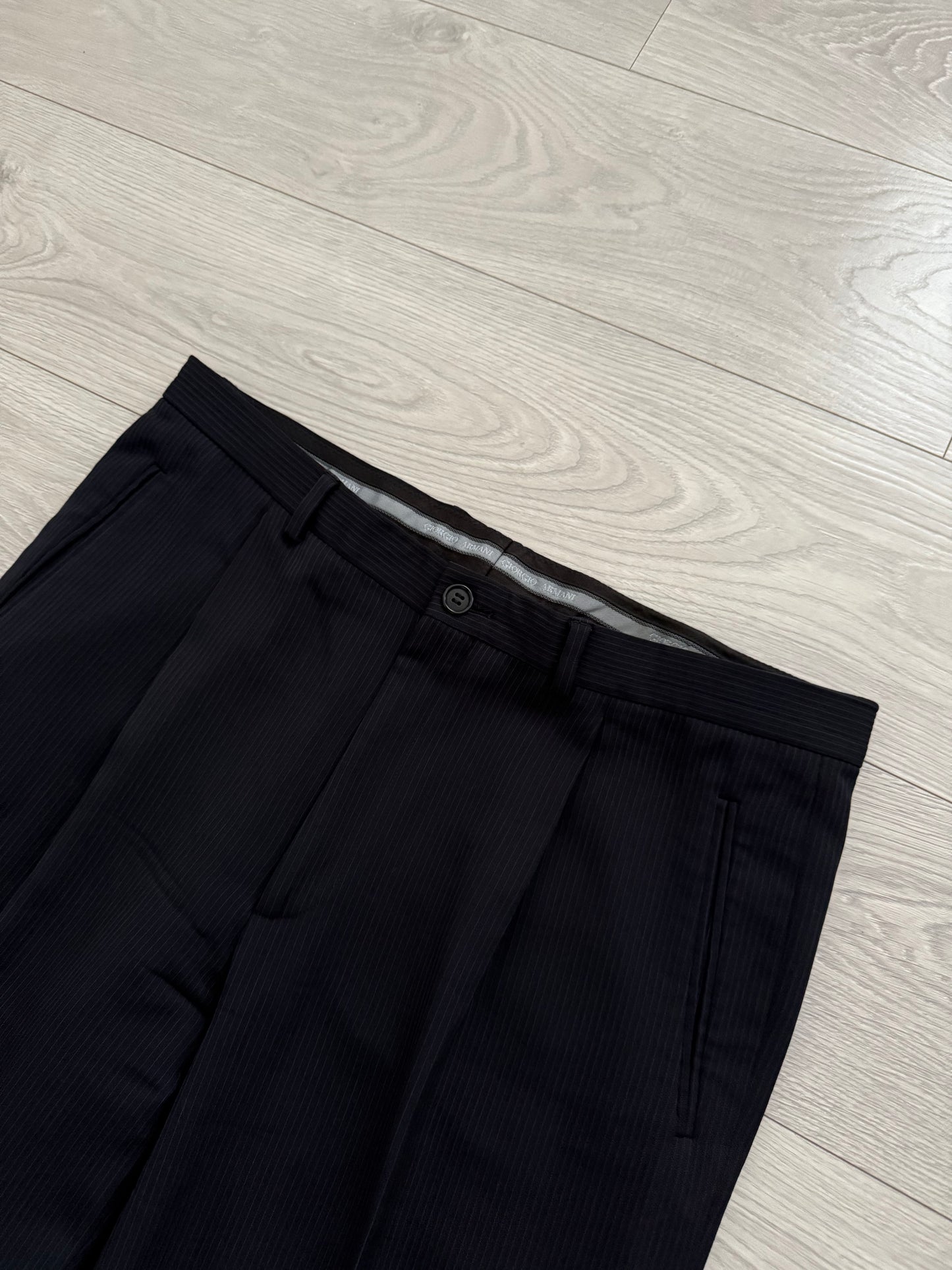 Giorgio Armani 1990s Double-Breasted Wool Suit - Size XL Jacket / 38" Waist